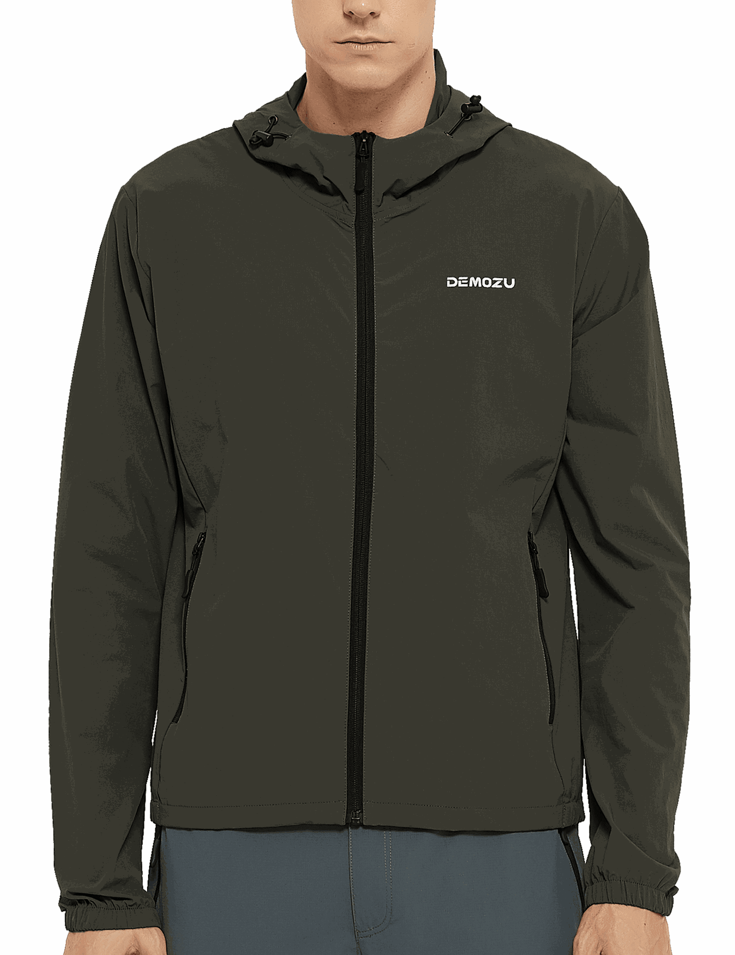 Men's Lightweight Windbreaker Jacket Hooded Hiking Outdoor Jacket - DEMOZU Sports