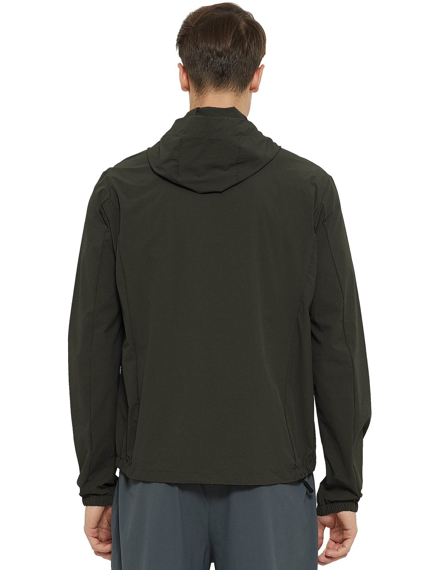 Men's Lightweight Windbreaker Jacket Hooded Hiking Outdoor Jacket - DEMOZU Sports