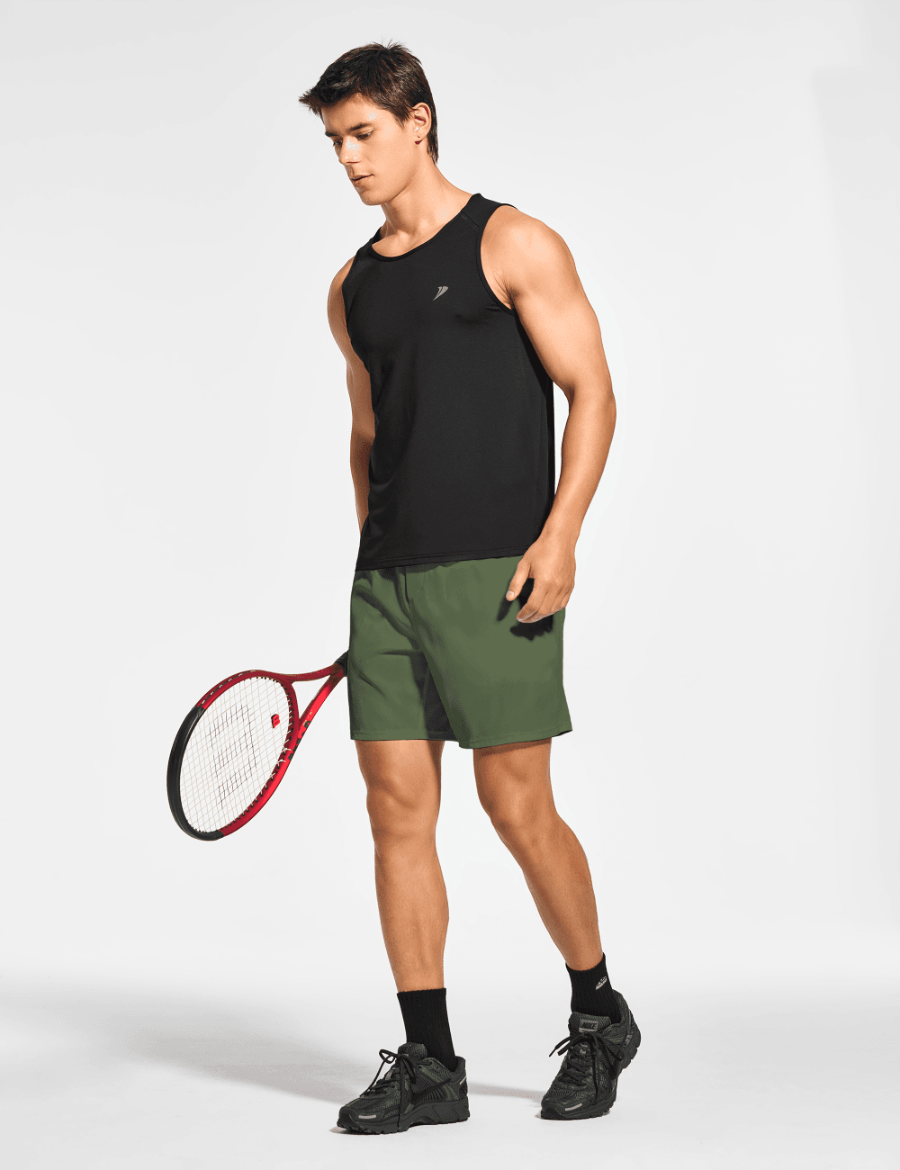 Men's 7 Inch Lined Workout Running Tennis Shorts with Pockets - DEMOZU Sports