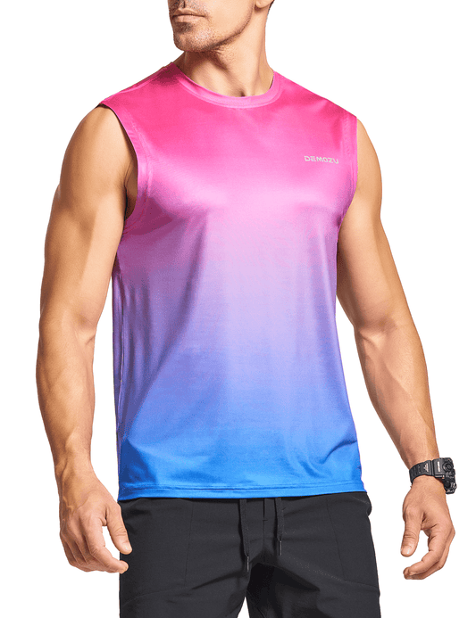 Men's Sleeveless Workout Swim Shirts (Pride) - DEMOZU Sports