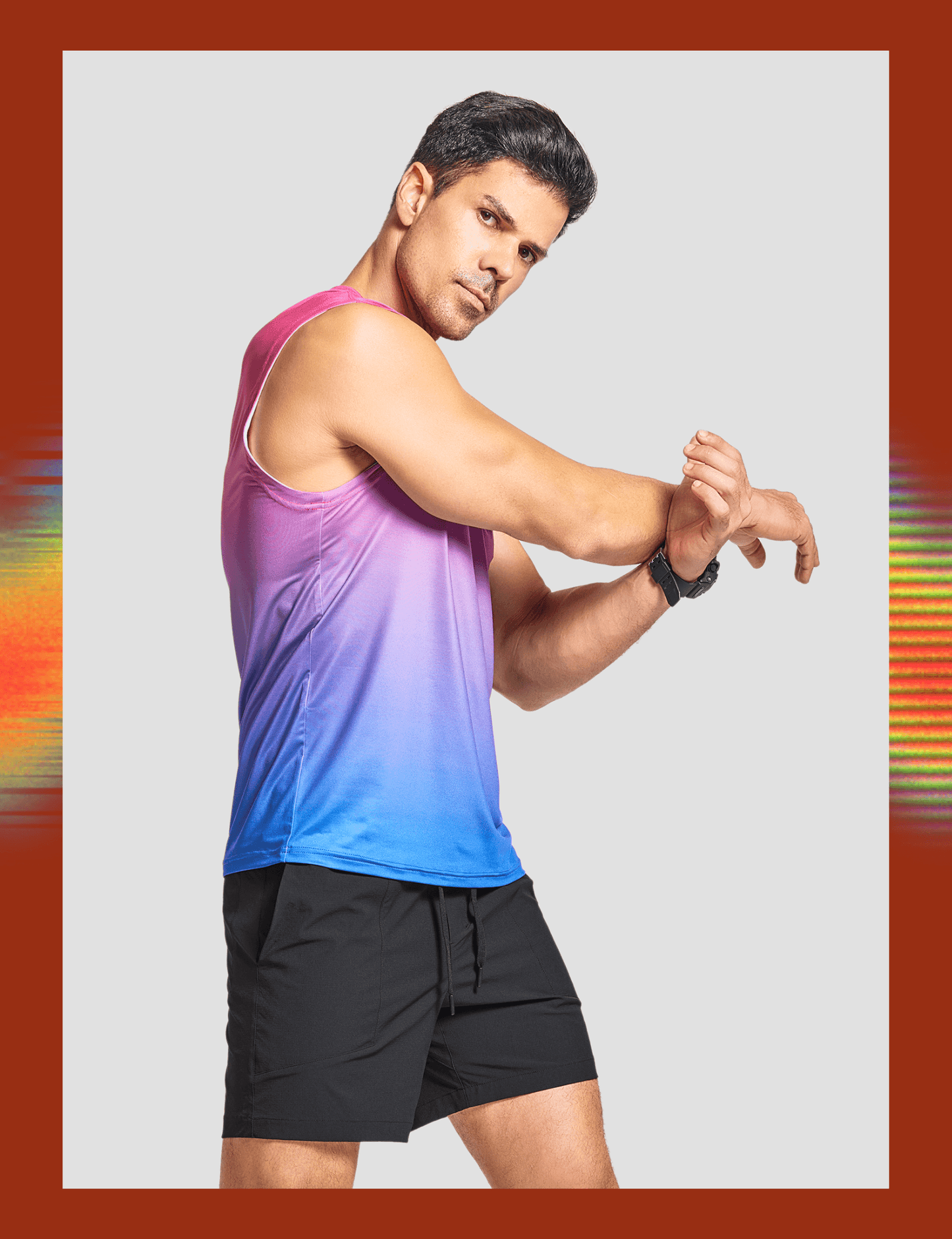 Men's Sleeveless Workout Swim Shirts (Pride) - DEMOZU Sports