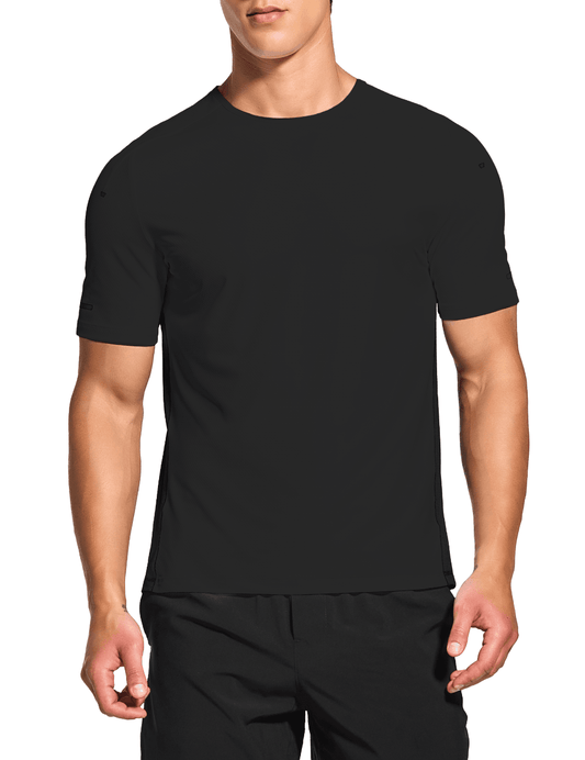 Men's Short Sleeve Workout Running Swim Shirts (Regular & Big and Tall) - DEMOZU Sports