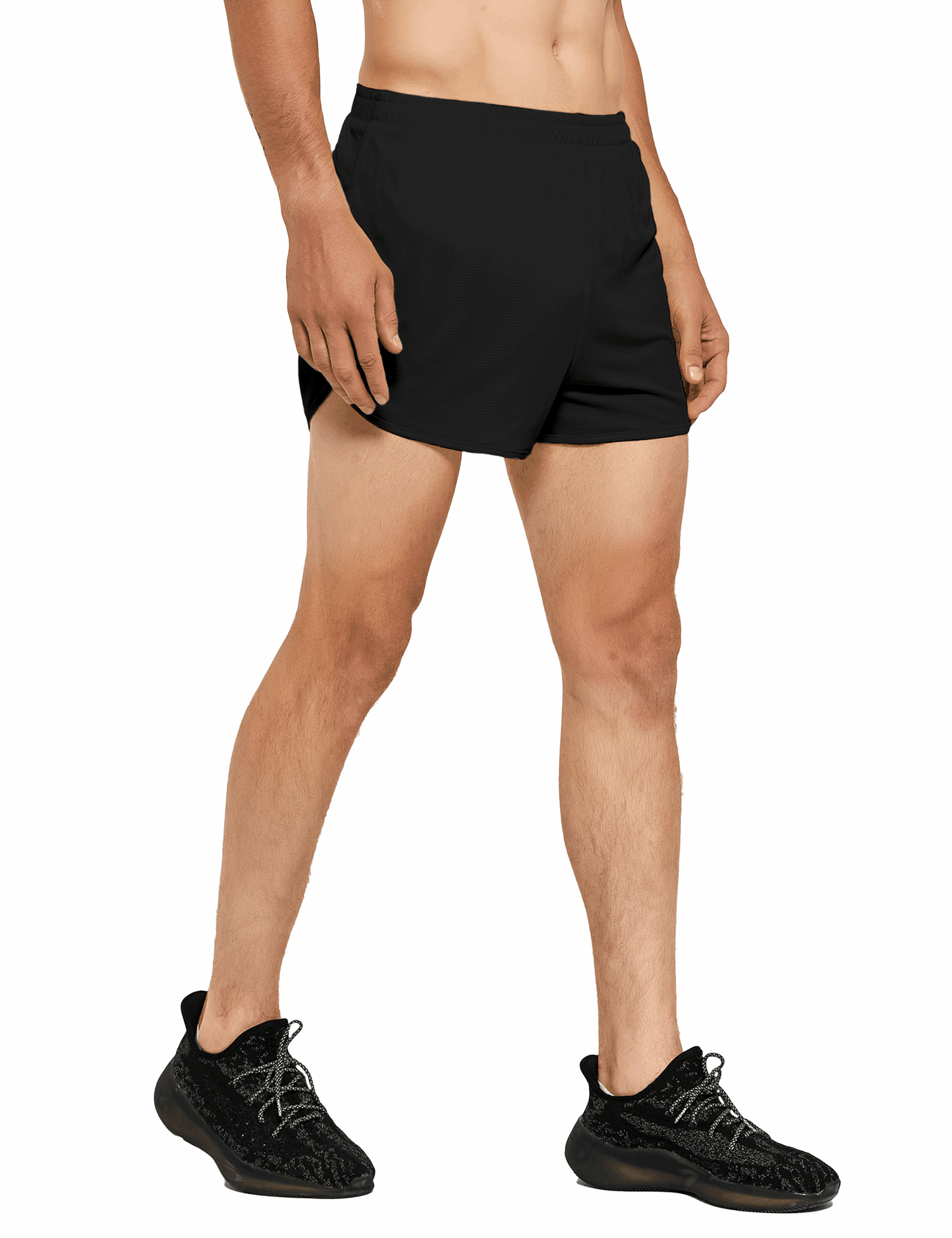 Men's 3 Inch Neon Running Shorts with Mesh Liner - DEMOZU Sports