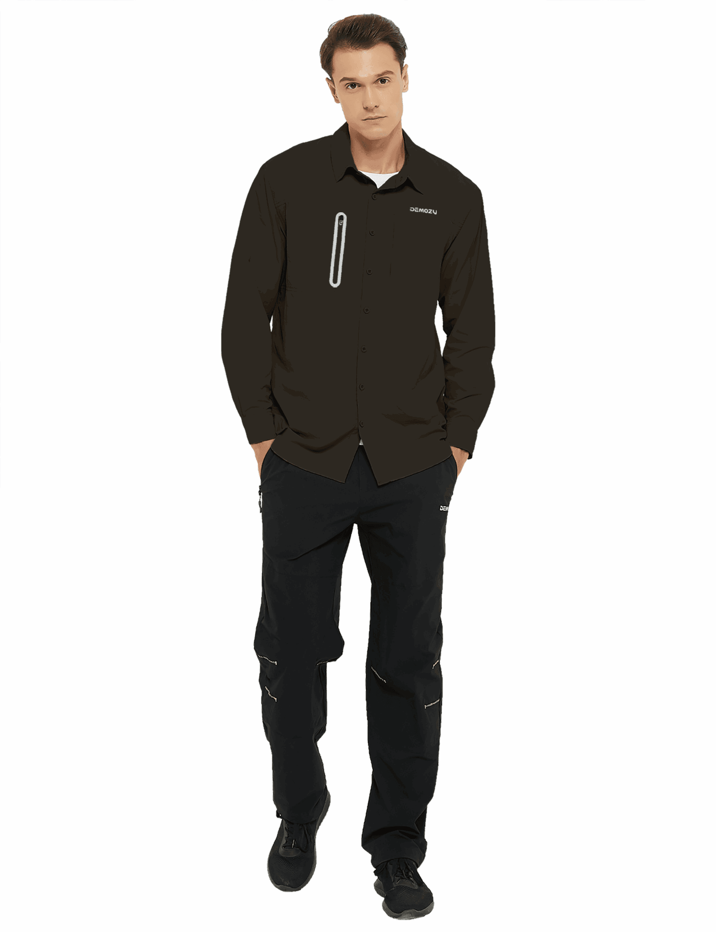 Men's Long Sleeve Fishing Hiking Outdoor Shirts SPF 50 Sun Shirts - DEMOZU Sports
