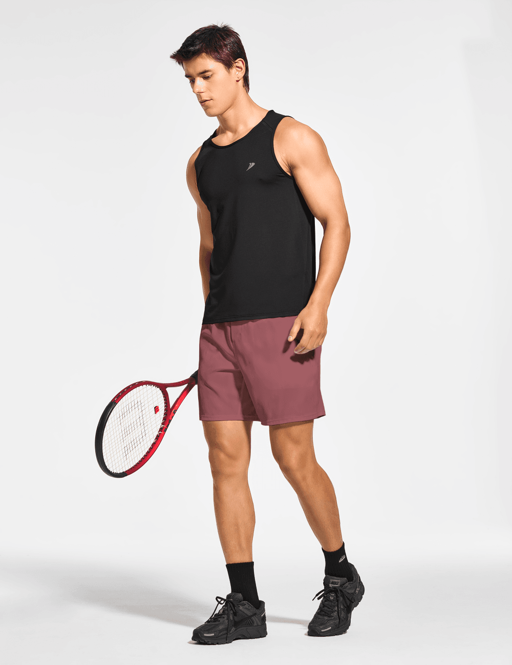 Men's 7 Inch Lined Workout Running Tennis Shorts with Pockets - DEMOZU Sports