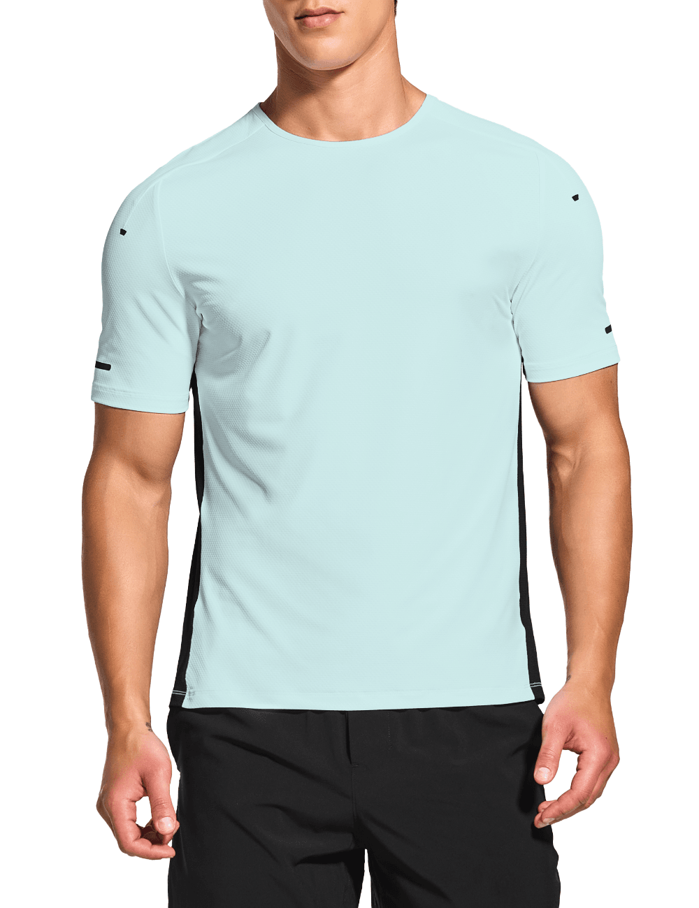 Men's Short Sleeve Workout Running Swim Shirts (Regular & Big and Tall) - DEMOZU Sports