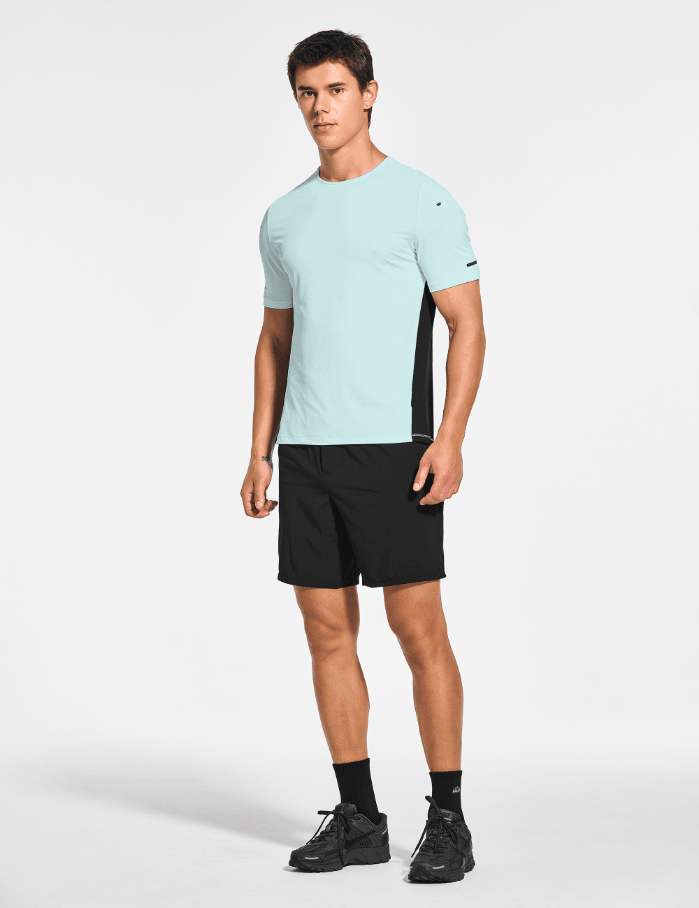 Men's Short Sleeve Workout Running Swim Shirts (Regular & Big and Tall) - DEMOZU Sports