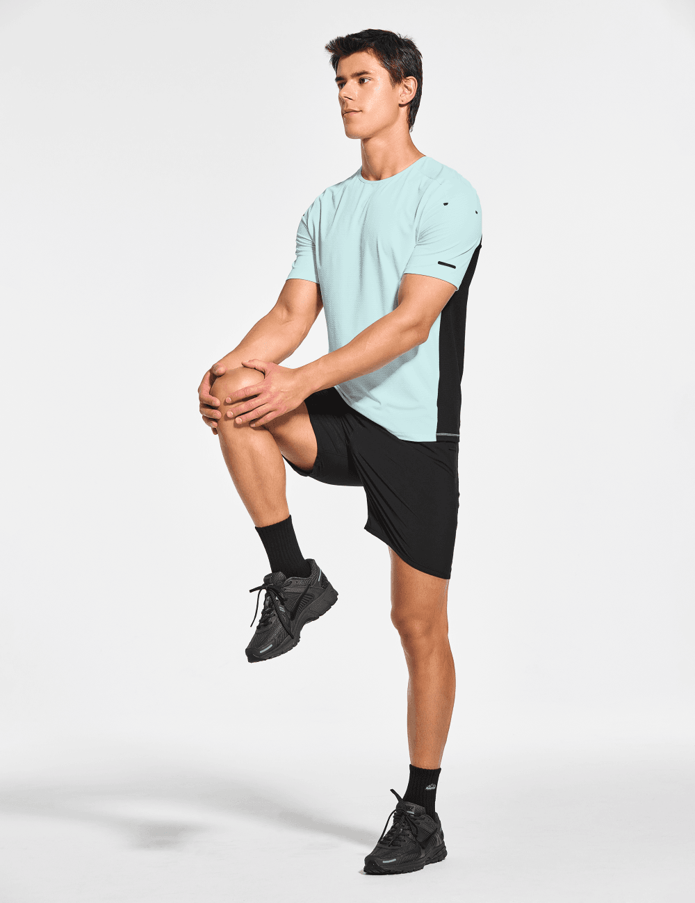 Men's Short Sleeve Workout Running Swim Shirts (Regular & Big and Tall) - DEMOZU Sports