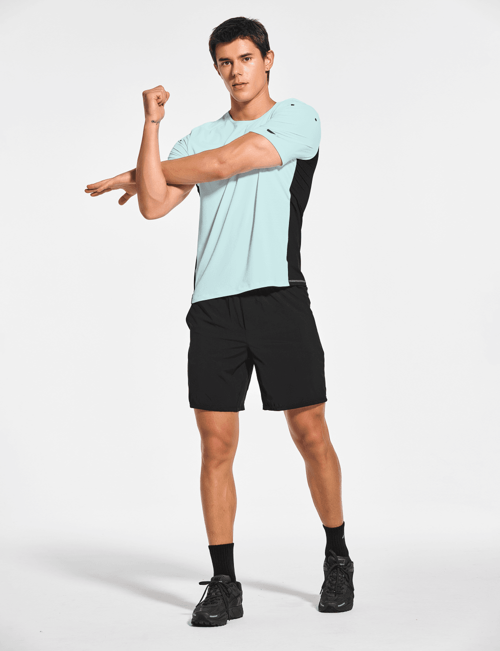 Men's Short Sleeve Workout Running Swim Shirts (Regular & Big and Tall) - DEMOZU Sports