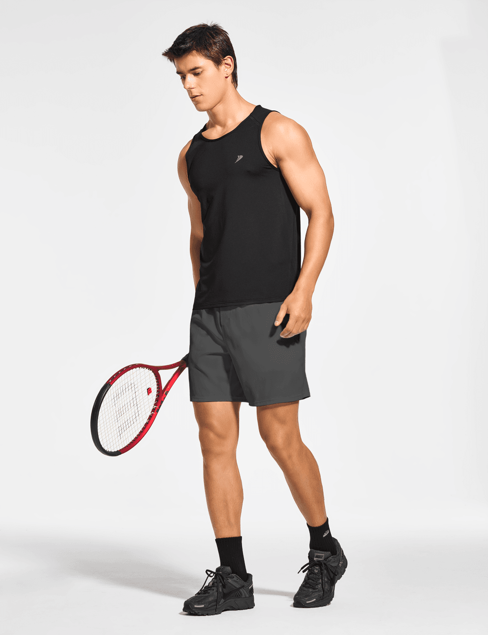 Men's 7 Inch Lined Workout Running Tennis Shorts with Pockets - DEMOZU Sports
