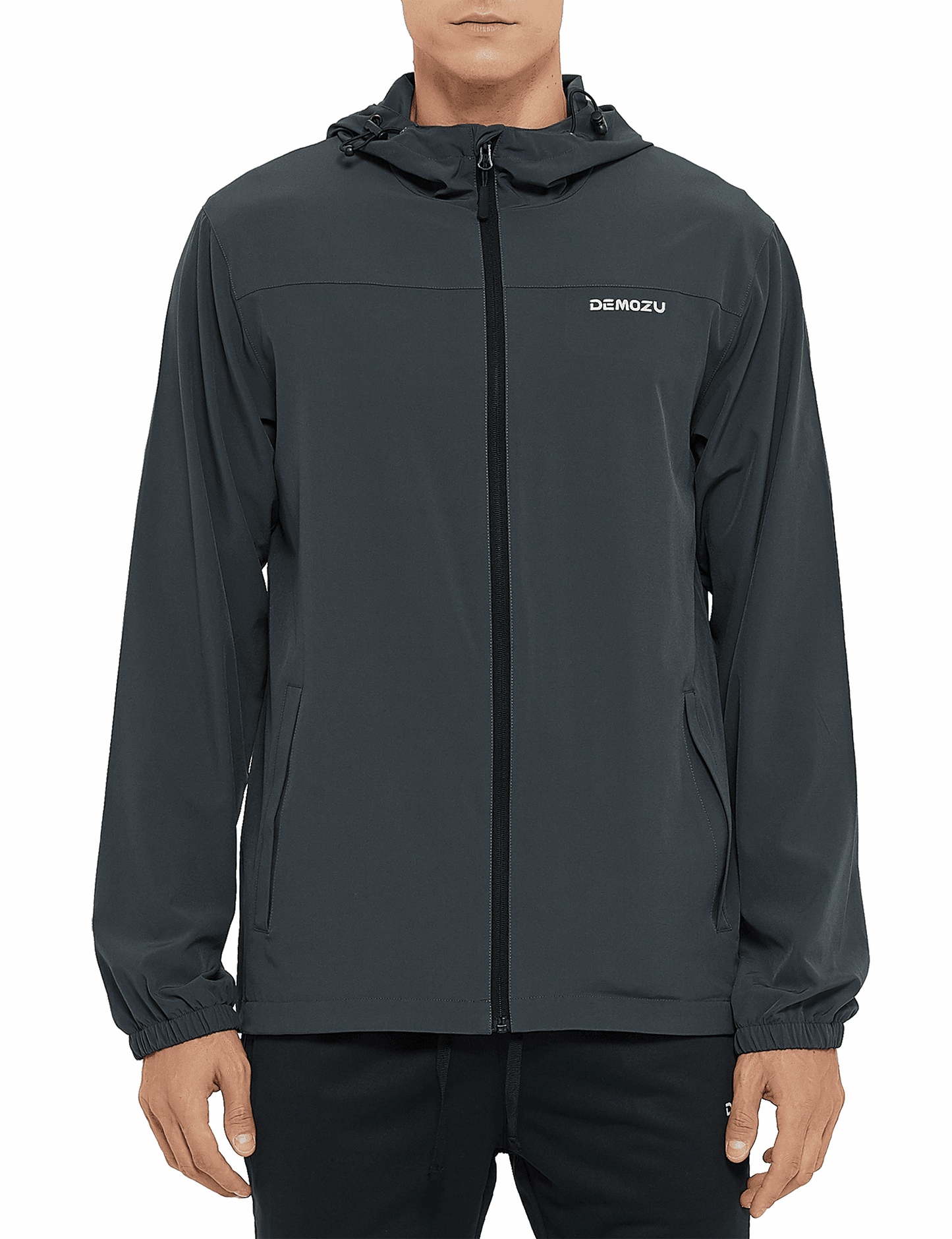 Men's Lightweight Running Windbreaker Jacket Hooded Hiking Jacket - DEMOZU Sports