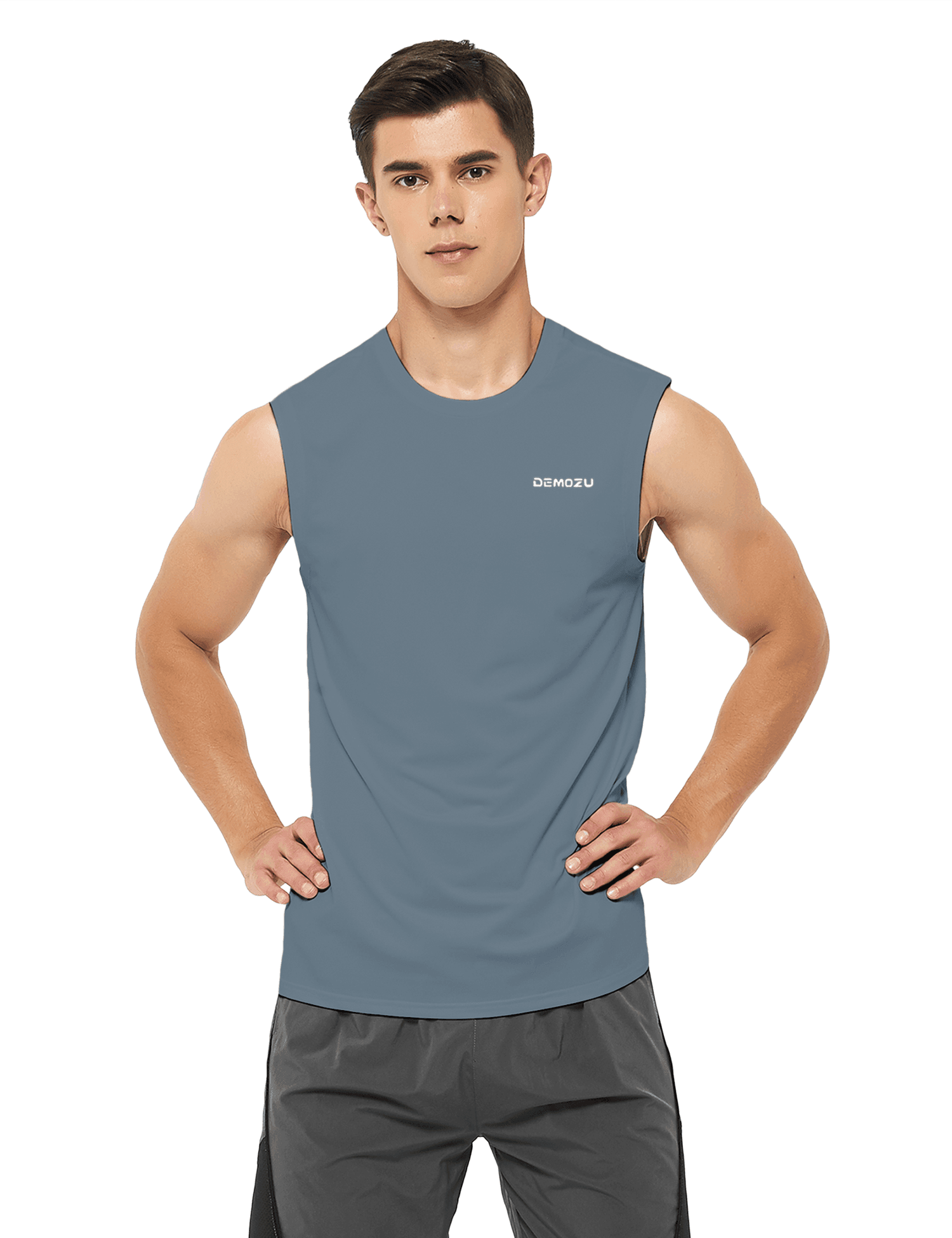 Men's Sleeveless Workout Swim Shirts (Regular & Big and Tall) - DEMOZU Sports