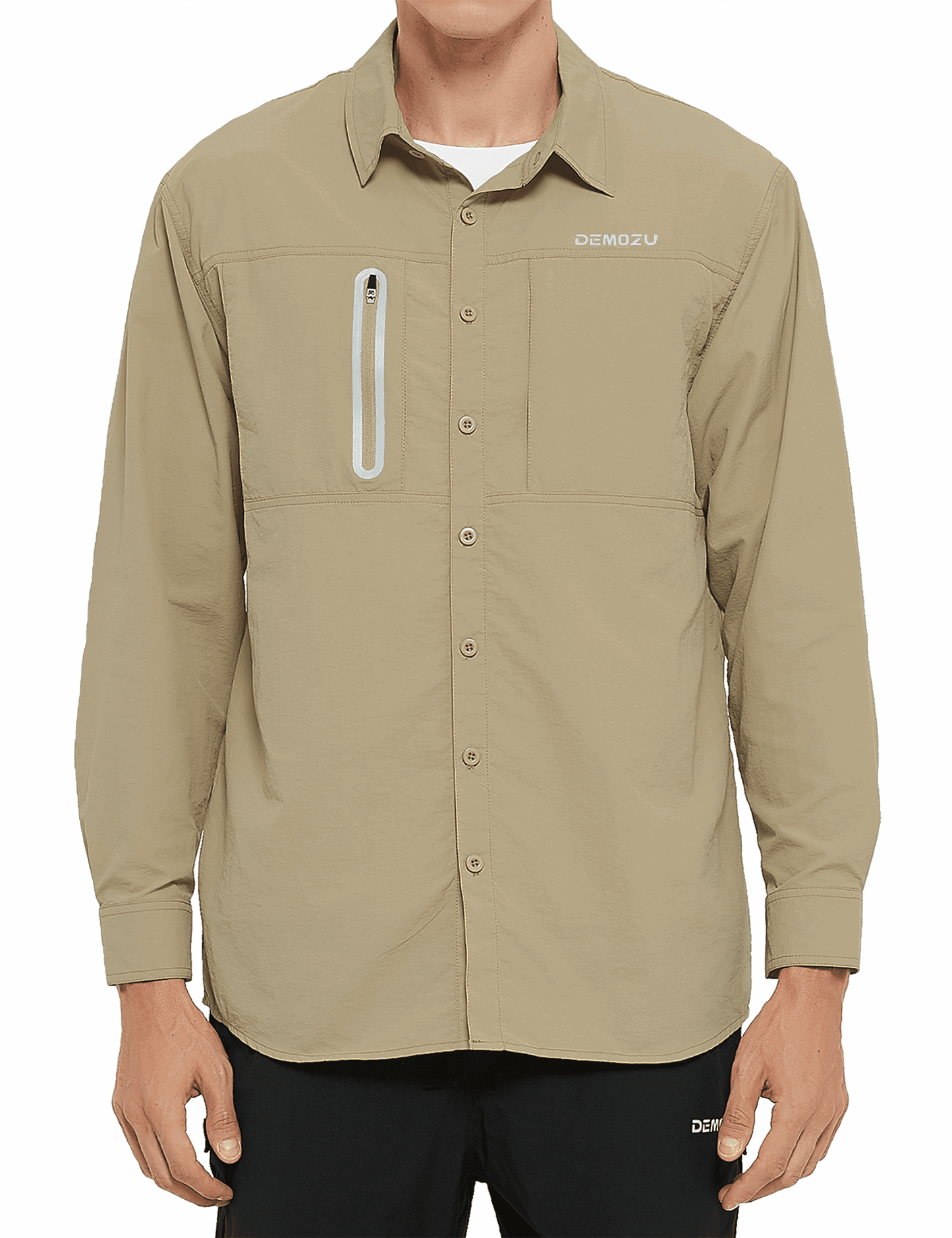 Men's Long Sleeve Fishing Hiking Outdoor Shirts SPF 50 Sun Shirts - DEMOZU Sports