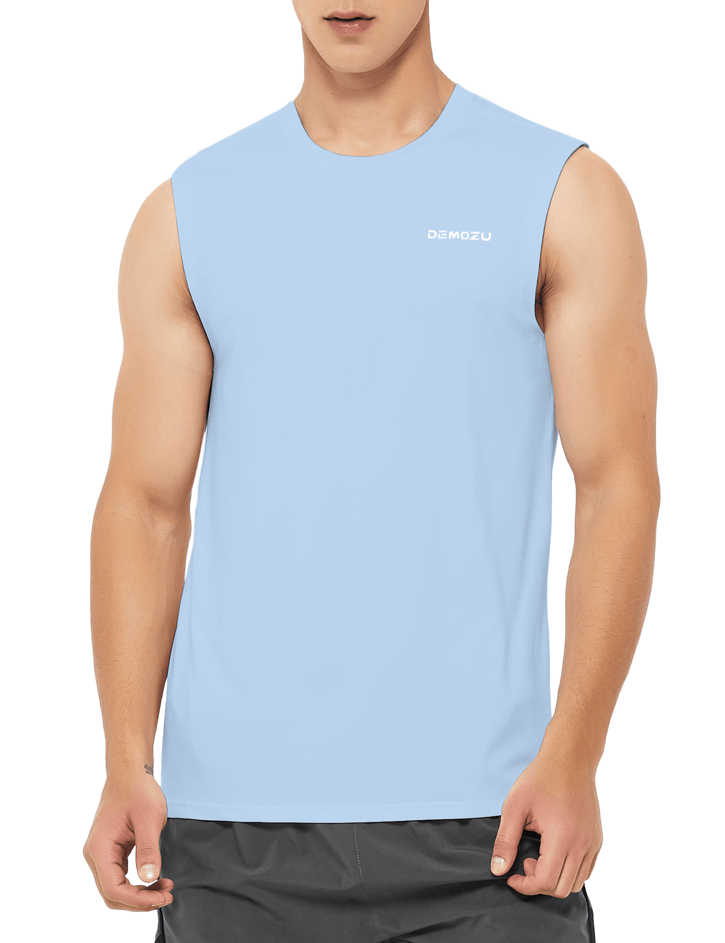 Men's Sleeveless Workout Swim Shirts (Regular & Big and Tall) - DEMOZU Sports