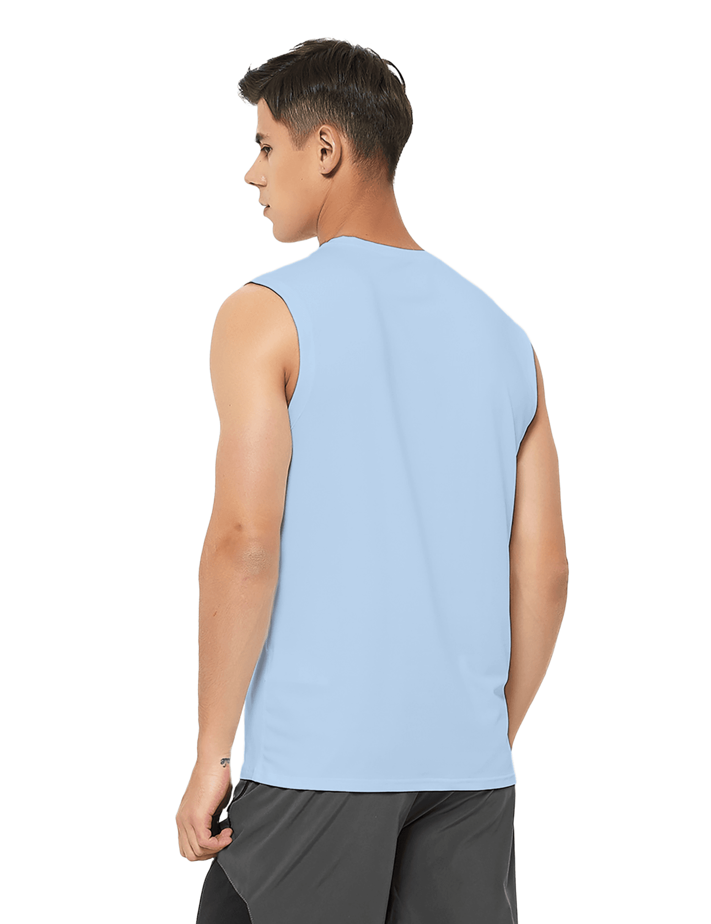 Men's Sleeveless Workout Swim Shirts (Regular & Big and Tall) - DEMOZU Sports