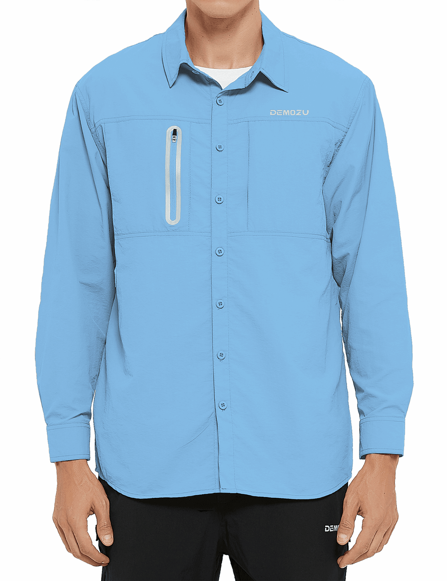 Men's Long Sleeve Fishing Hiking Outdoor Shirts SPF 50 Sun Shirts - DEMOZU Sports