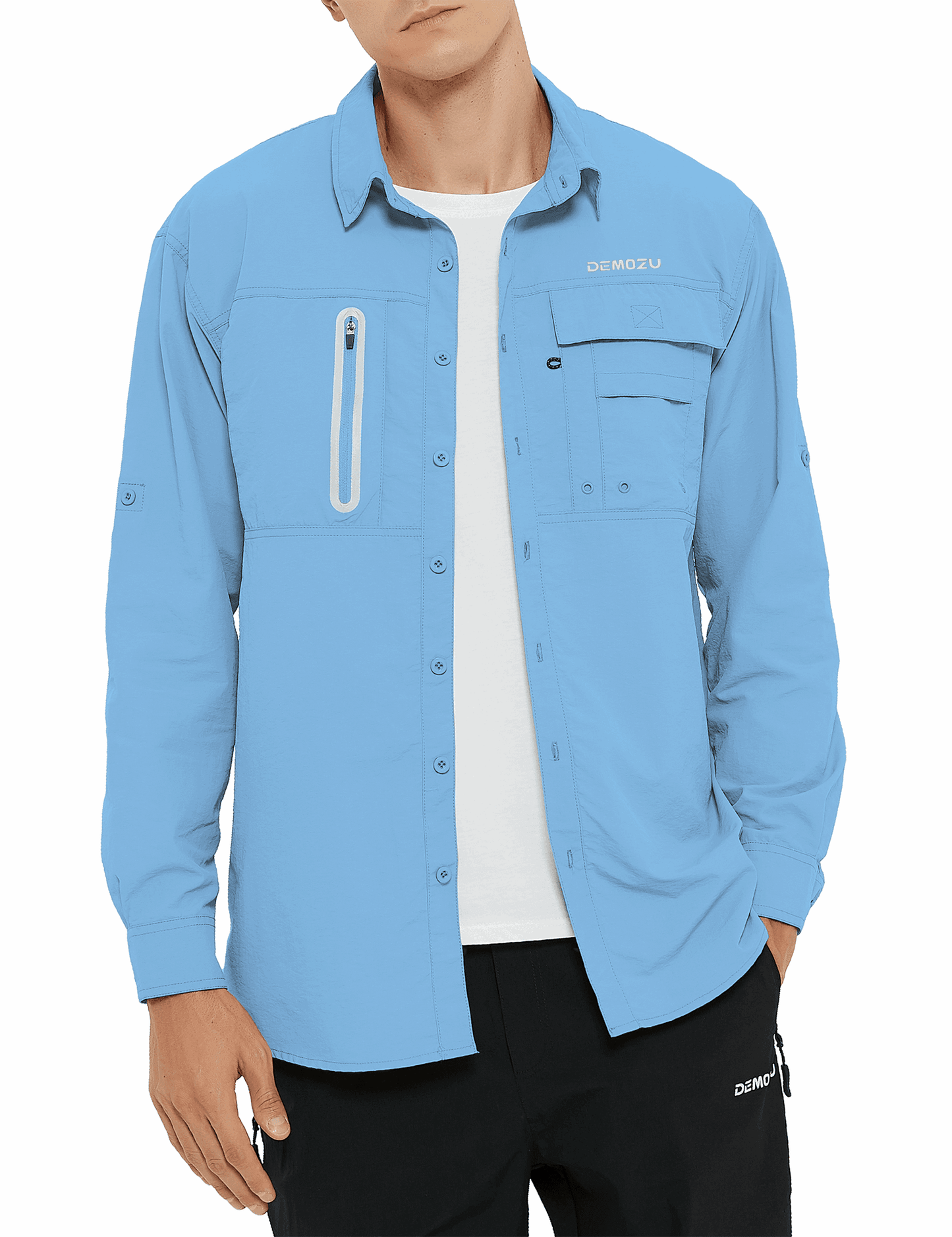 Men's Long Sleeve SPF 50+ Fishing Hiking Outdoor Shirts - DEMOZU Sports