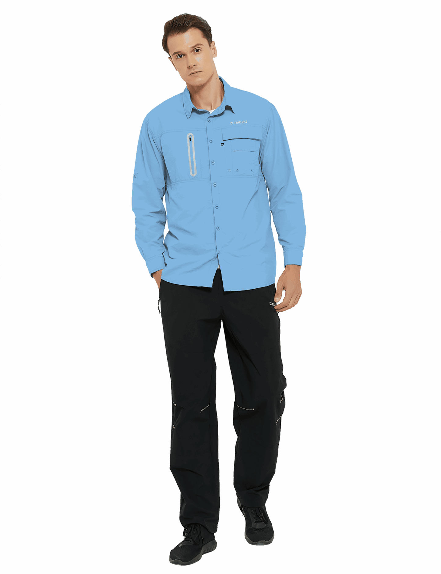 Men's Long Sleeve SPF 50+ Fishing Hiking Outdoor Shirts - DEMOZU Sports