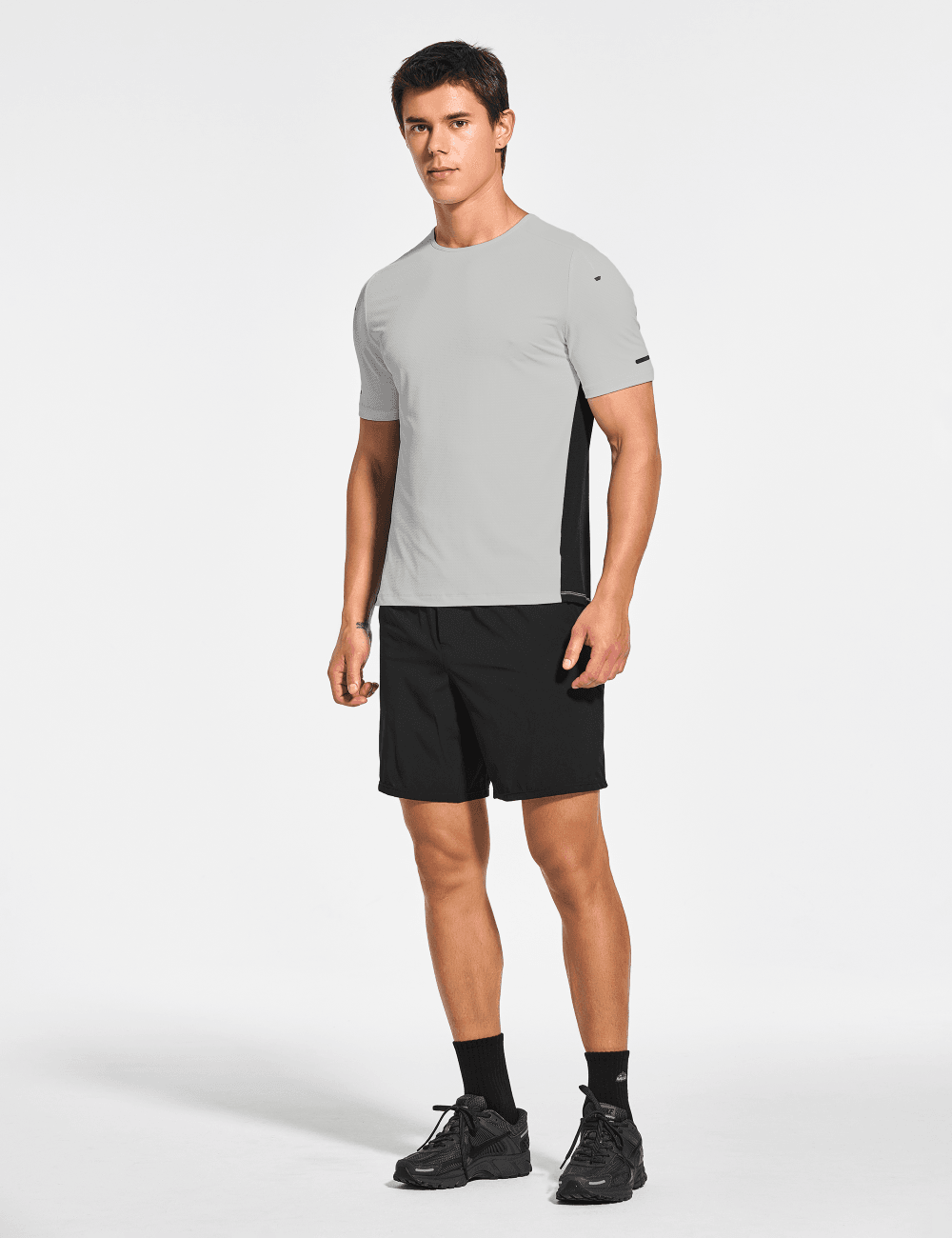 Men's Short Sleeve Workout Running Swim Shirts (Regular & Big and Tall) - DEMOZU Sports