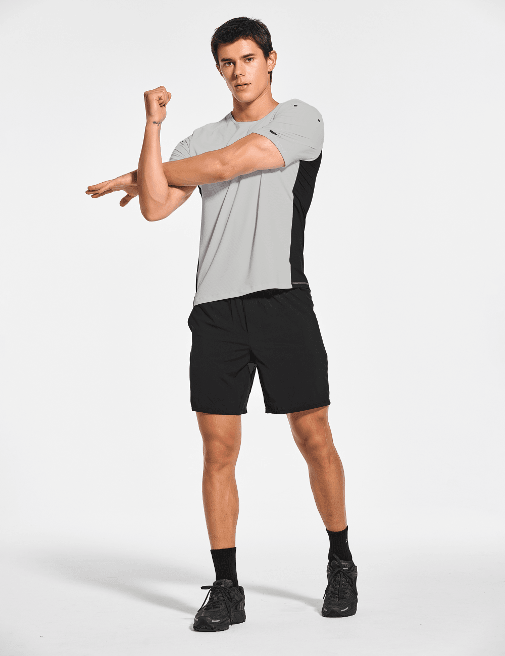 Men's Short Sleeve Workout Running Swim Shirts (Regular & Big and Tall) - DEMOZU Sports