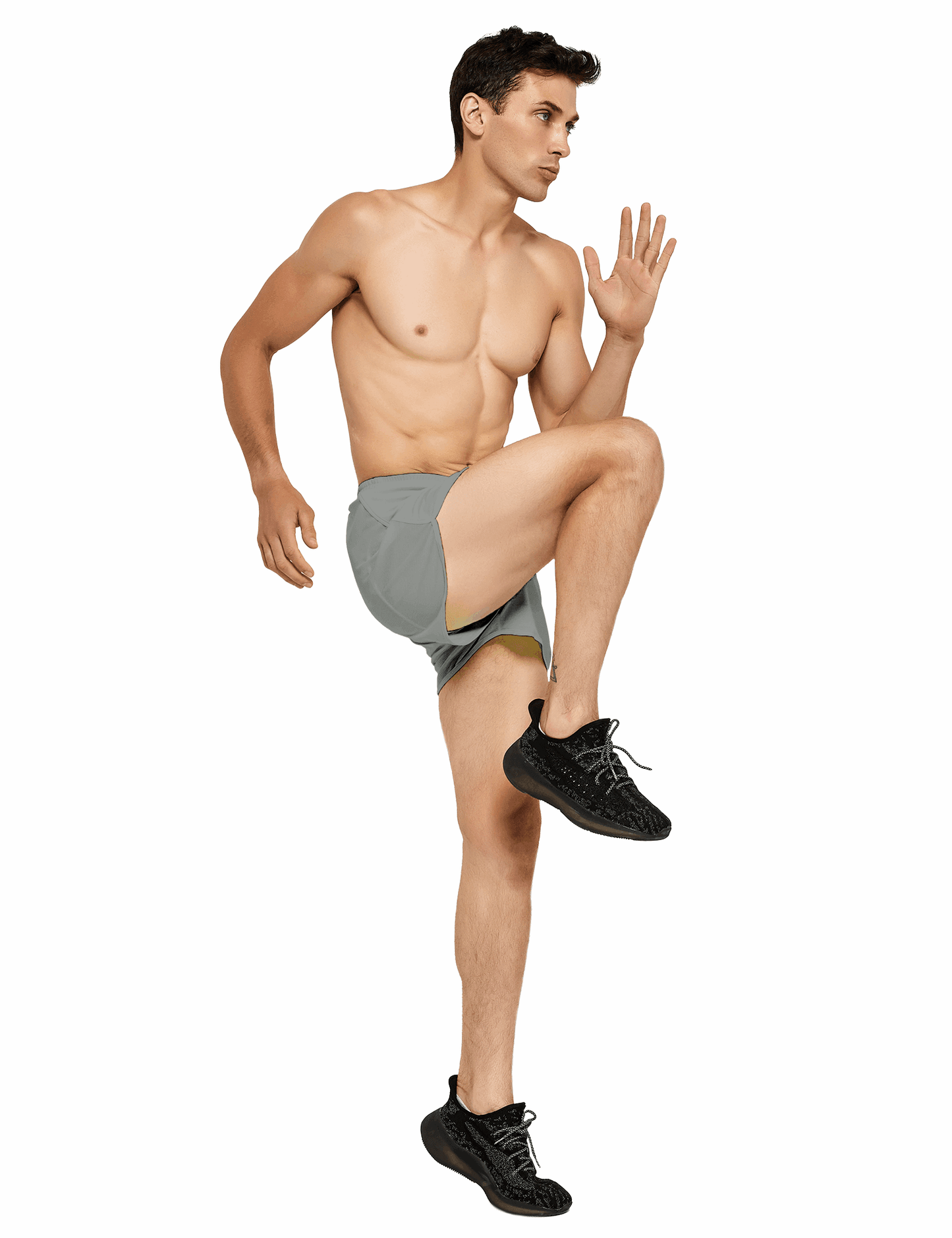 Men's 3 Inch Neon Running Shorts with Mesh Liner - DEMOZU Sports