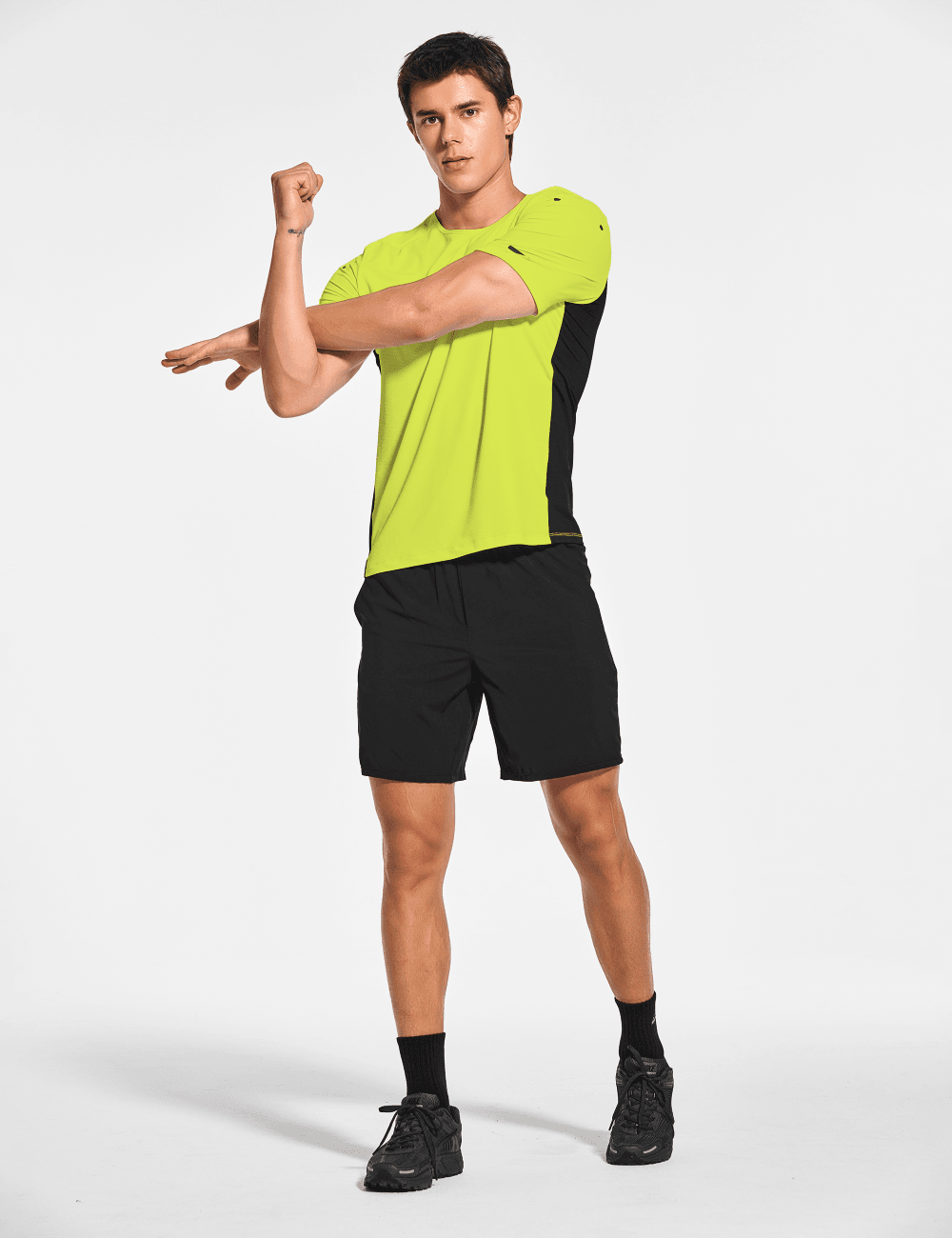 Men's Short Sleeve Workout Running Swim Shirts (Regular & Big and Tall) - DEMOZU Sports