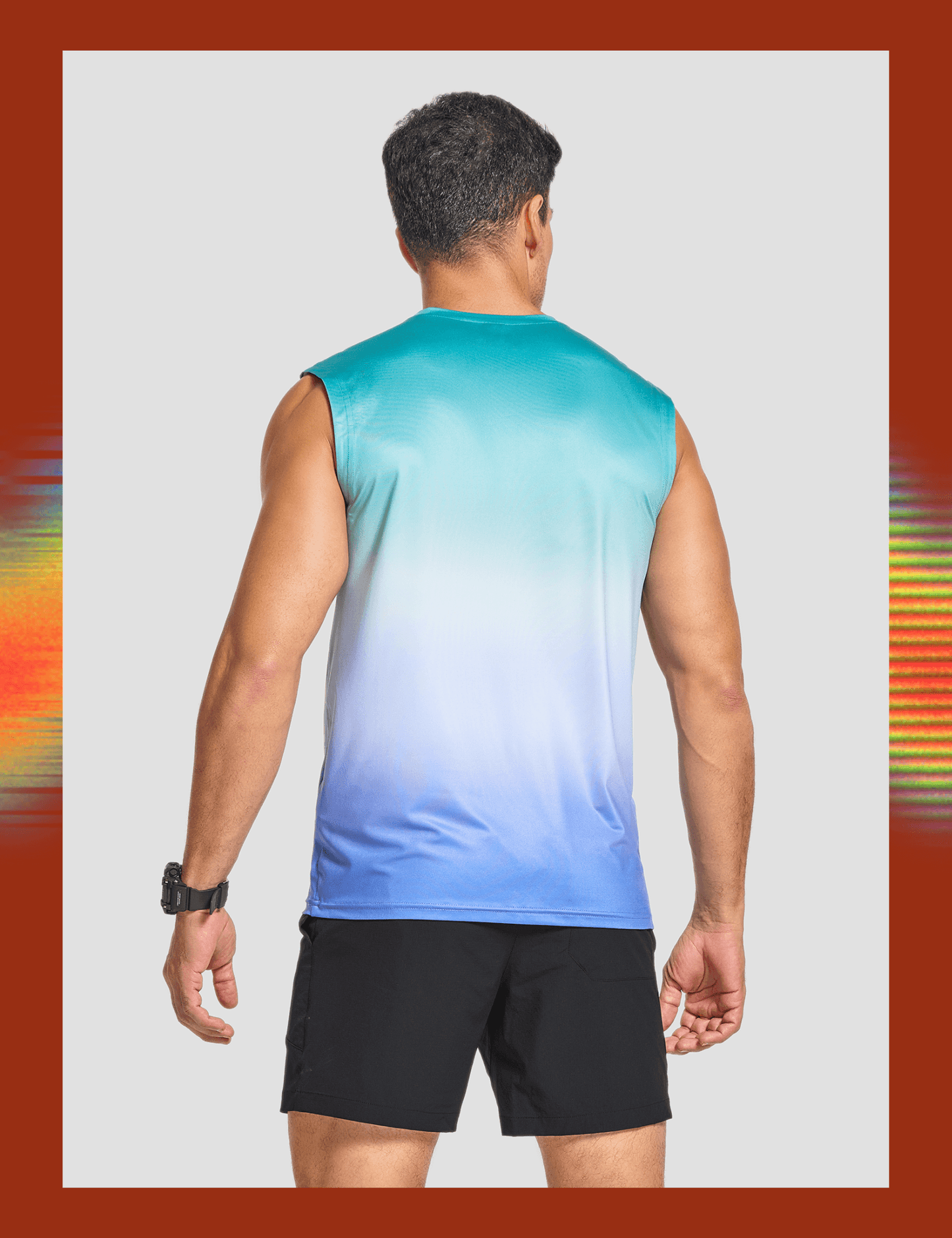 Men's Sleeveless Workout Swim Shirts (Pride) - DEMOZU Sports