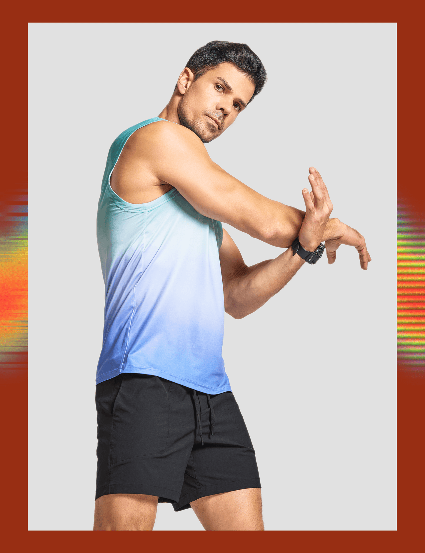 Men's Sleeveless Workout Swim Shirts (Pride) - DEMOZU Sports