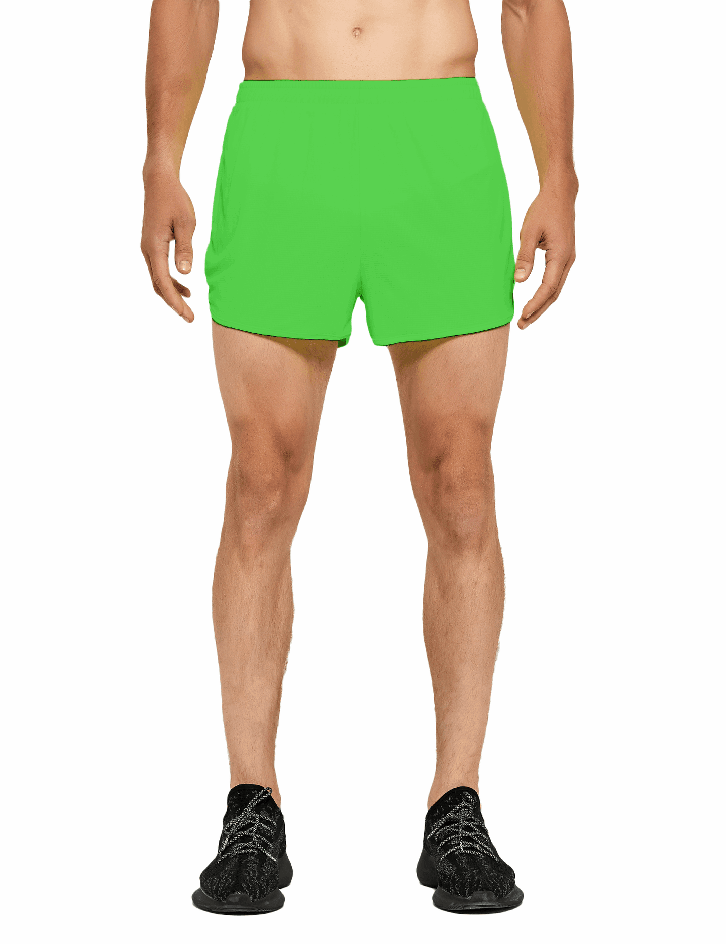 Men's 3 Inch Neon Running Shorts with Mesh Liner - DEMOZU Sports