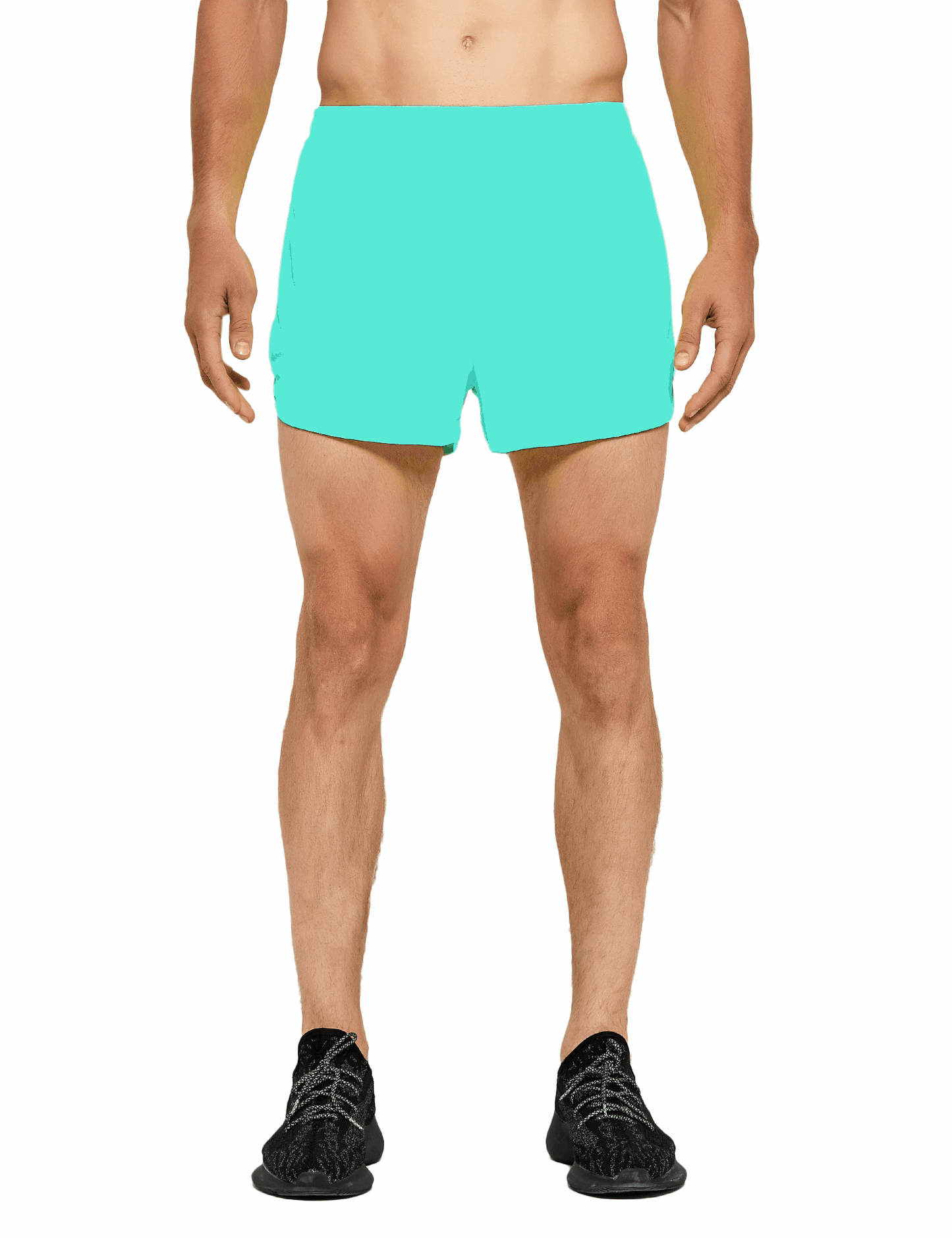 Men's 3 Inch Neon Running Shorts with Mesh Liner - DEMOZU Sports