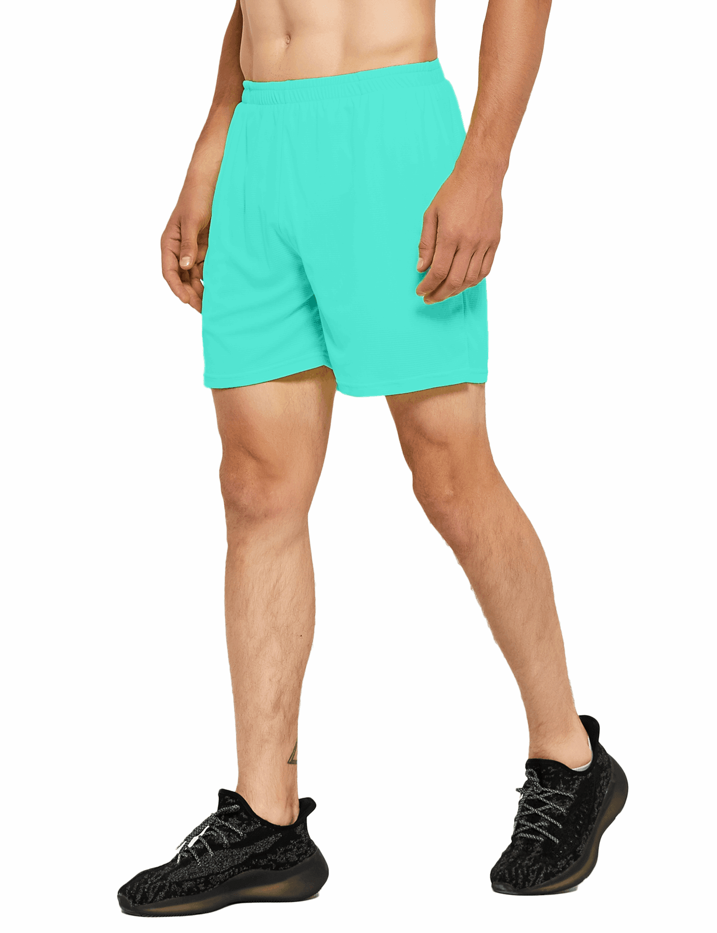 Men's 5 Inch Neon Running Shorts with Pockets - DEMOZU Sports