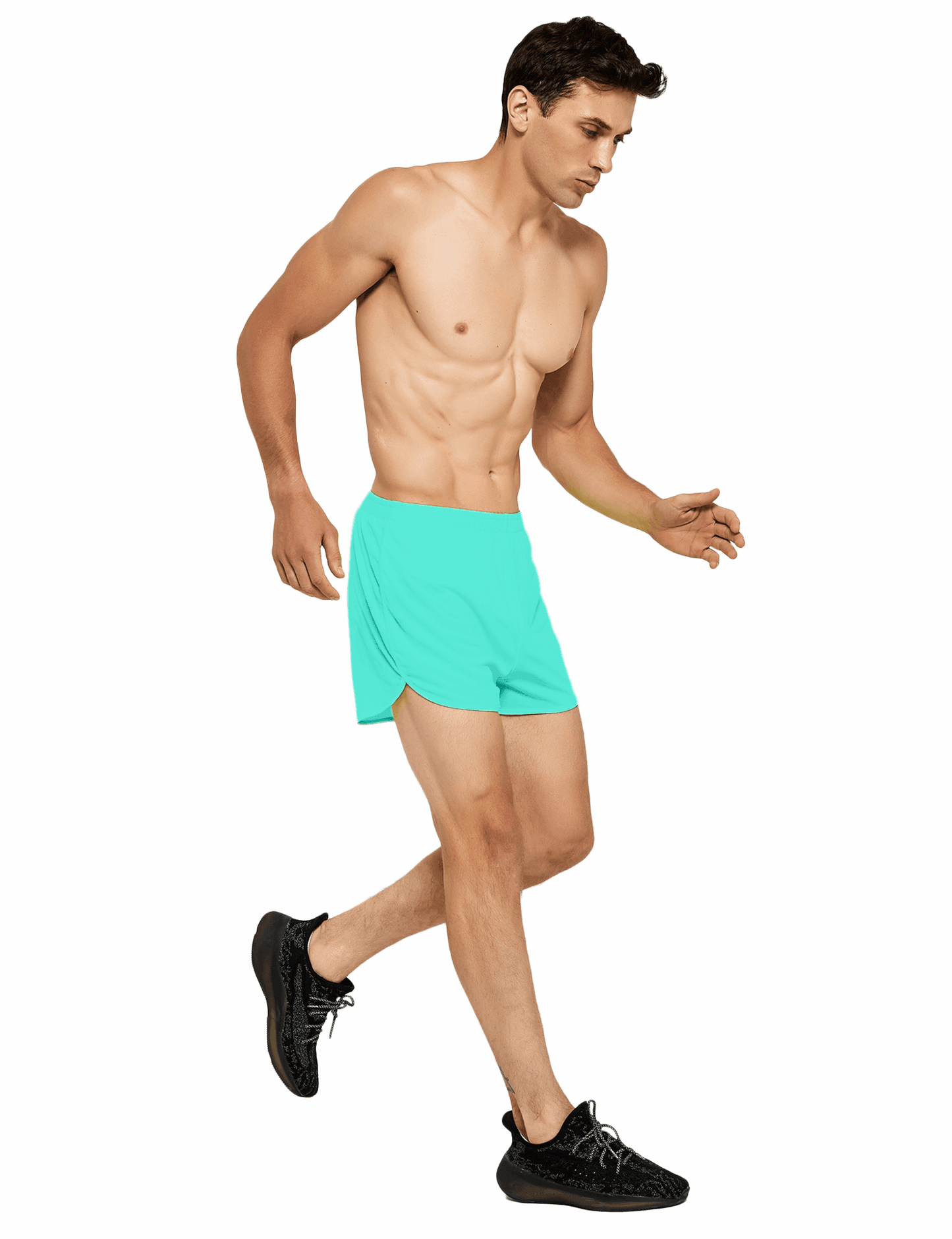 Men's 3 Inch Neon Running Shorts with Mesh Liner - DEMOZU Sports