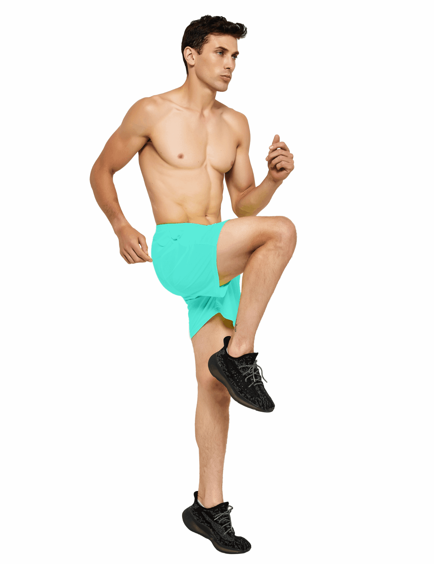 Men's 5 Inch Neon Running Shorts with Pockets - DEMOZU Sports