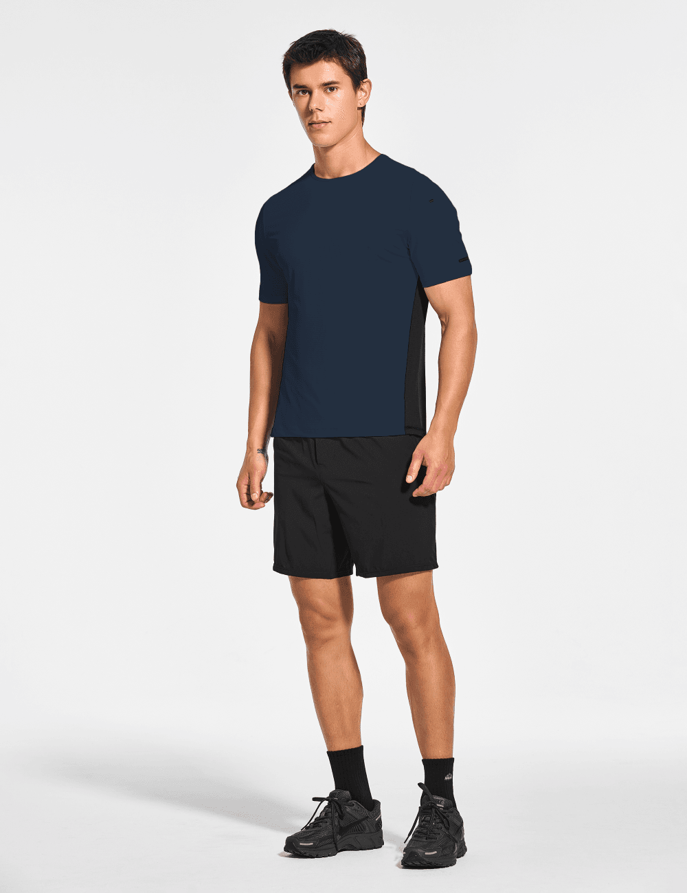 Men's Short Sleeve Workout Running Swim Shirts (Regular & Big and Tall) - DEMOZU Sports