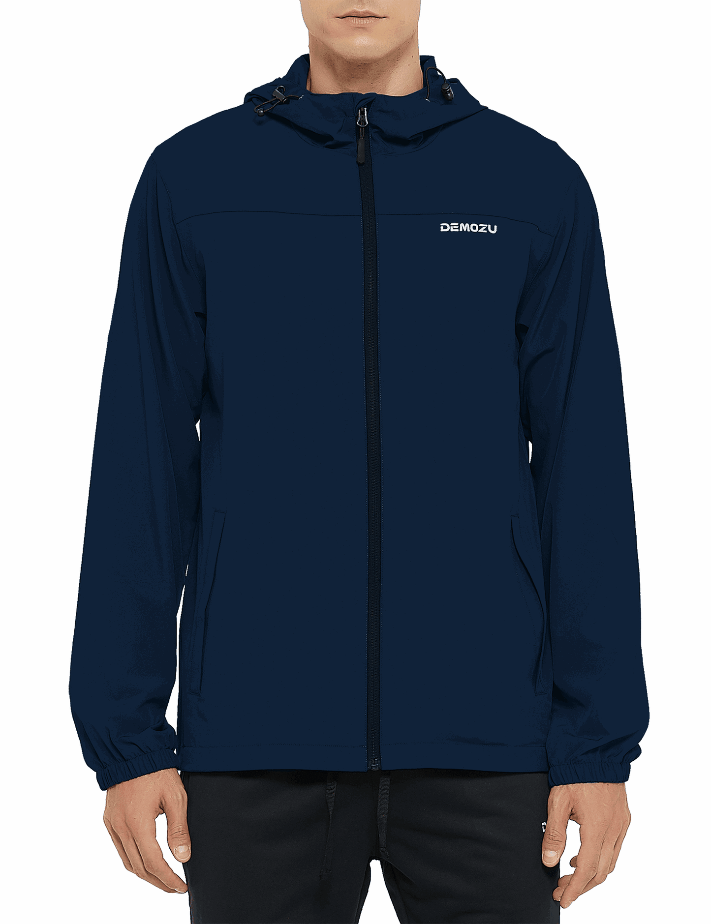 Men's Lightweight Running Windbreaker Jacket Hooded Hiking Jacket - DEMOZU Sports