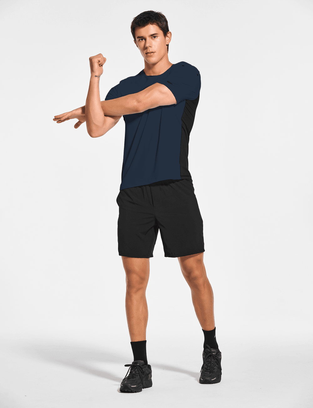 Men's Short Sleeve Workout Running Swim Shirts (Regular & Big and Tall) - DEMOZU Sports