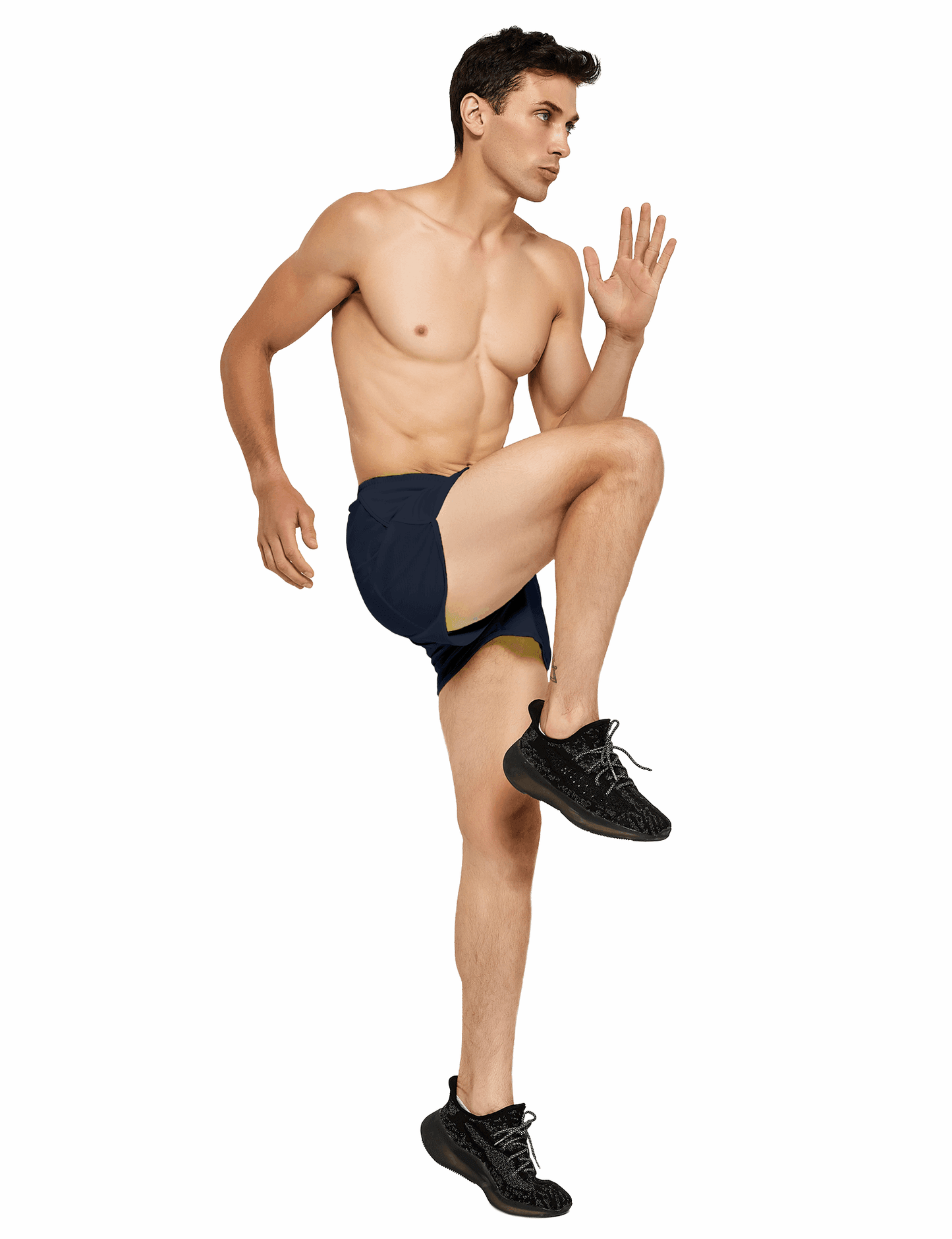 Men's 3 Inch Neon Running Shorts with Mesh Liner - DEMOZU Sports