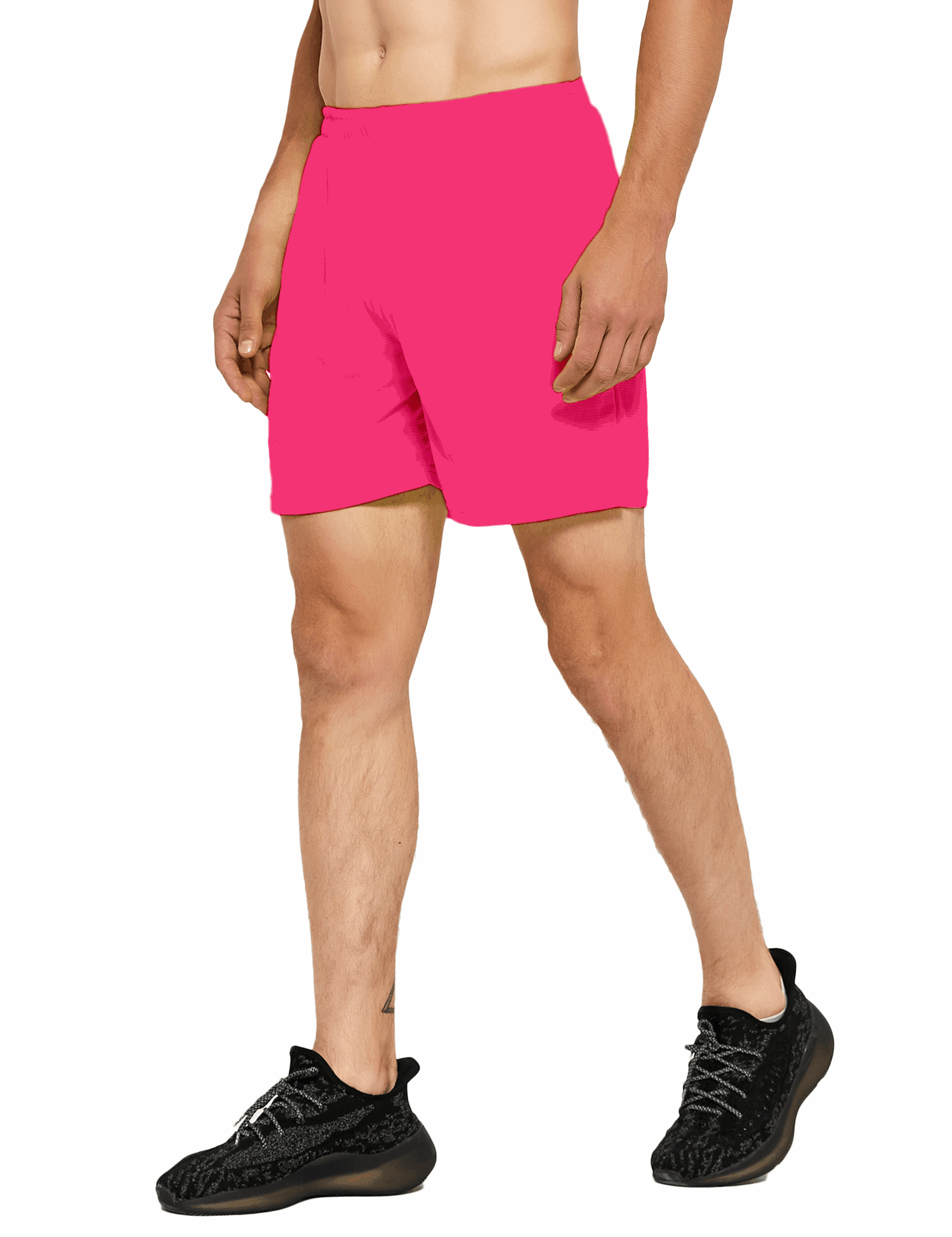Men's 5 Inch Neon Running Shorts with Pockets - DEMOZU Sports