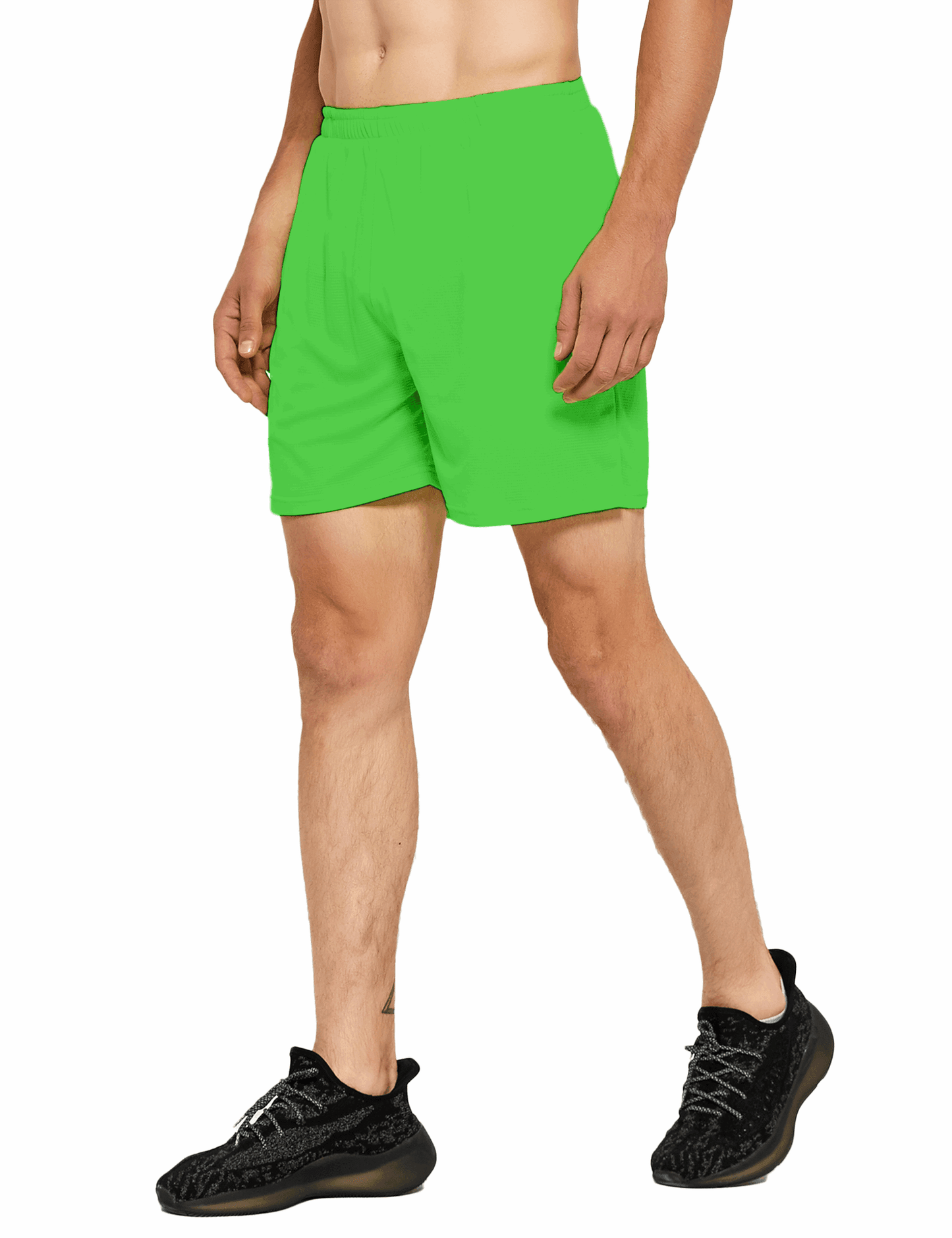 Men's 5 Inch Neon Running Shorts with Pockets - DEMOZU Sports