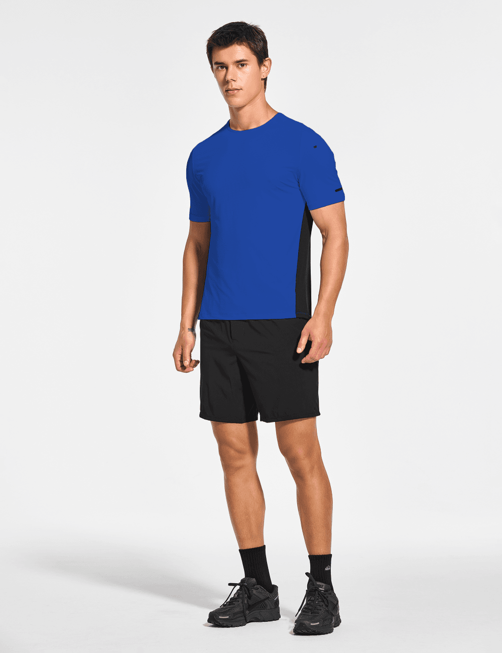 Men's Short Sleeve Workout Running Swim Shirts (Regular & Big and Tall) - DEMOZU Sports