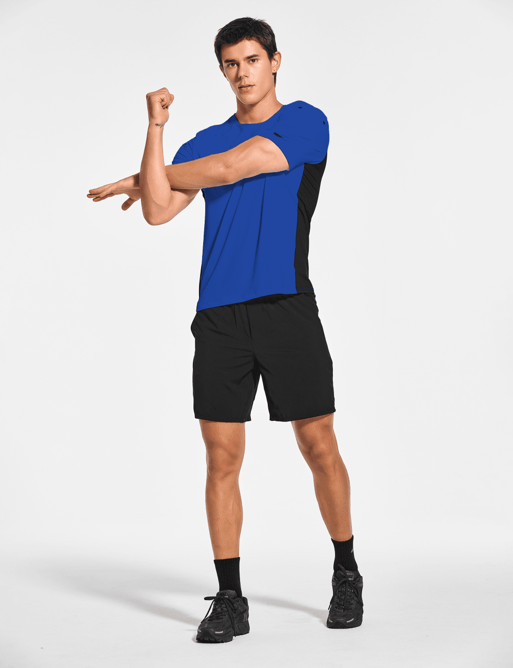 Men's Short Sleeve Workout Running Swim Shirts (Regular & Big and Tall) - DEMOZU Sports
