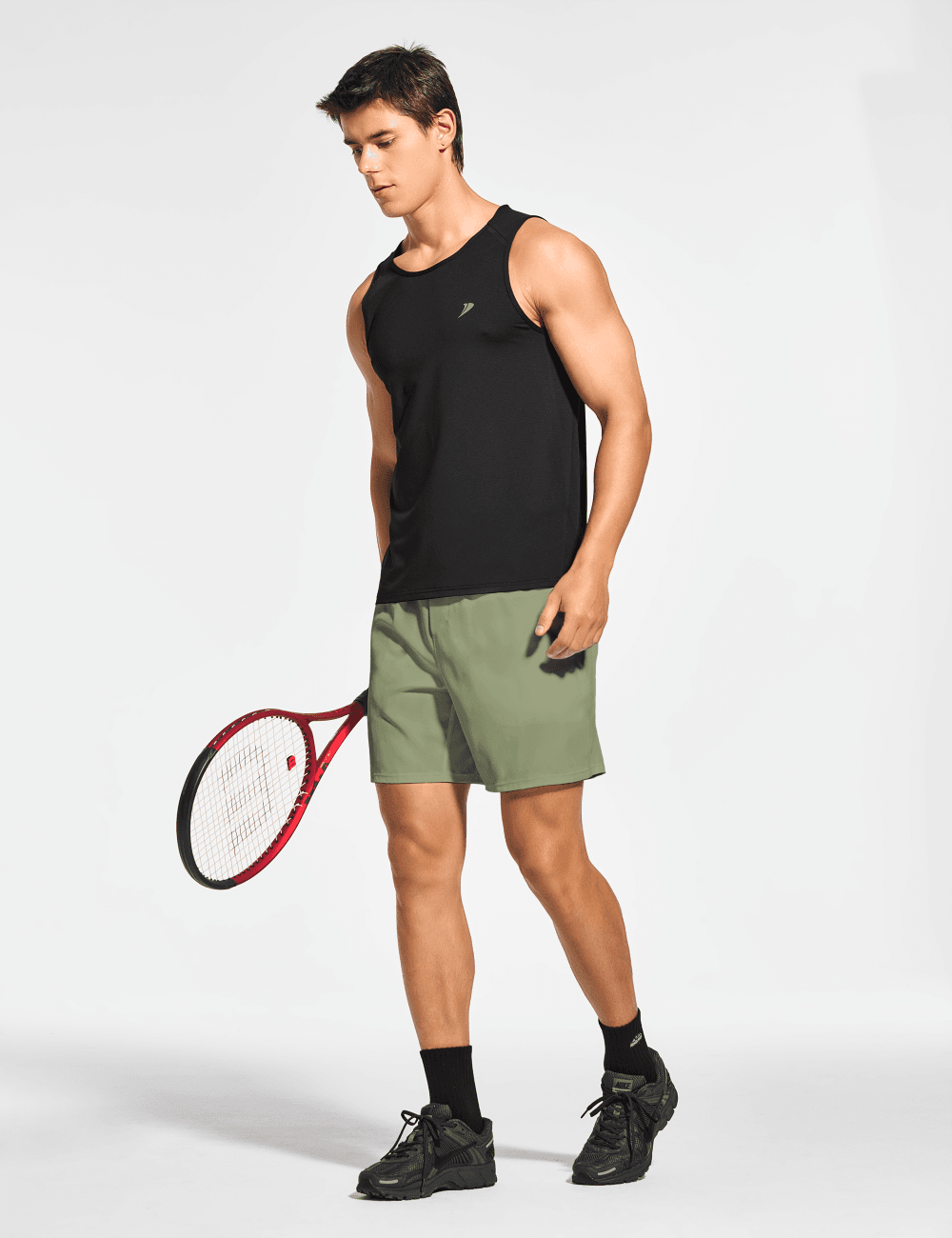Men's 7 Inch Lined Workout Running Tennis Shorts with Pockets - DEMOZU Sports