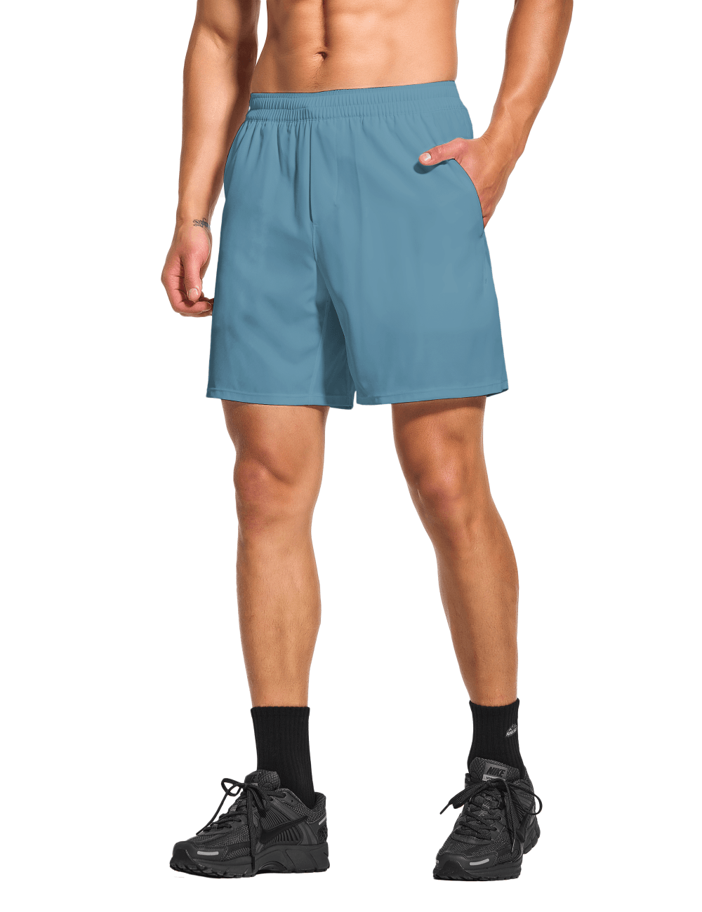Men's 7 Inch Lined Workout Running Tennis Shorts with Pockets - DEMOZU Sports