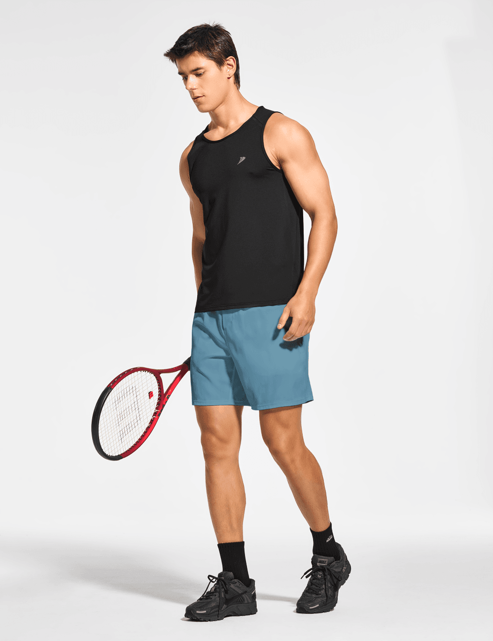 Men's 7 Inch Lined Workout Running Tennis Shorts with Pockets - DEMOZU Sports