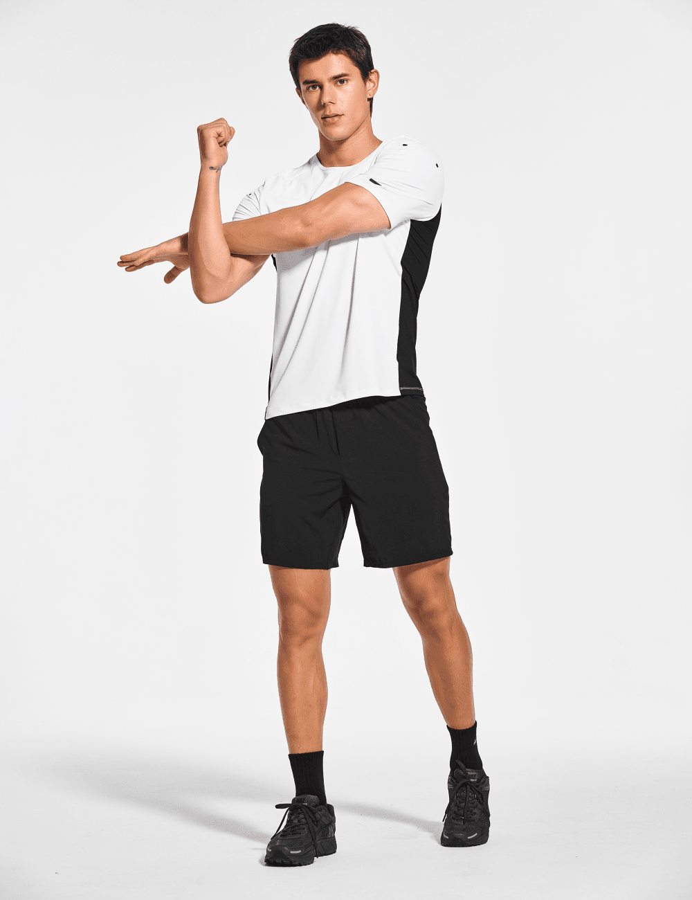 Men's Short Sleeve Workout Running Swim Shirts (Regular & Big and Tall) - DEMOZU Sports