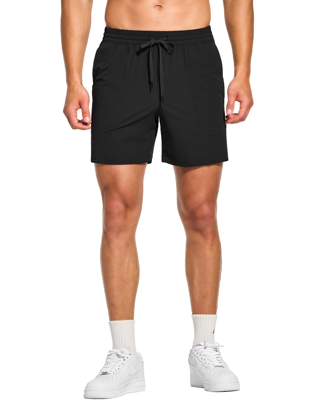 Men s 5 Inch Linerless Workout Casual Shorts DEMOZU Sports