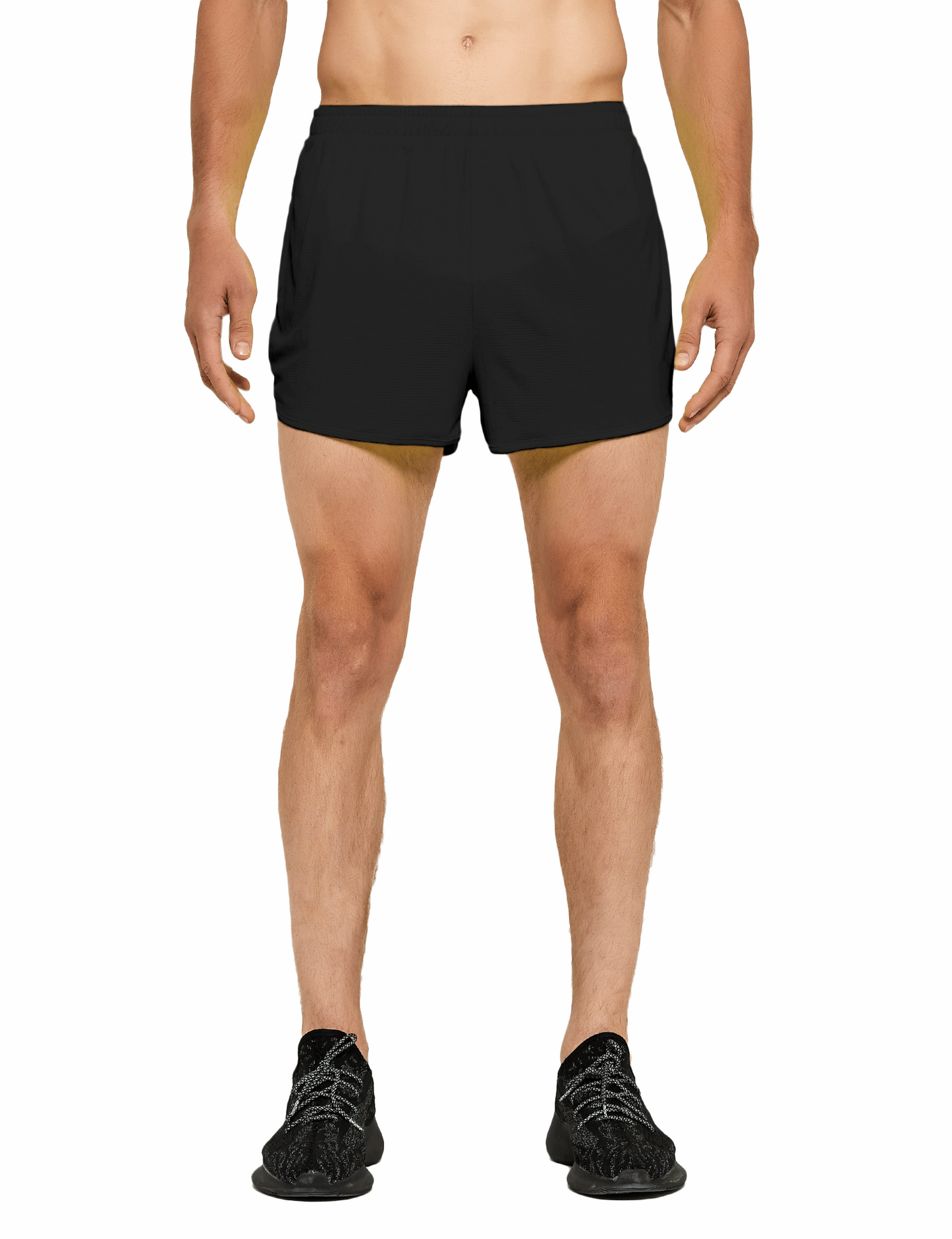 mens 3 inch black running shorts