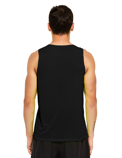 mens running athletic workout tank top black