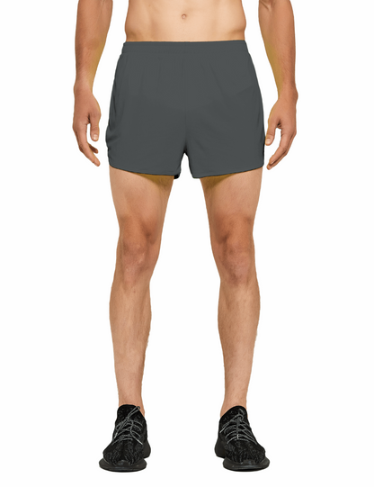 mens 3 inch dark grey running shorts