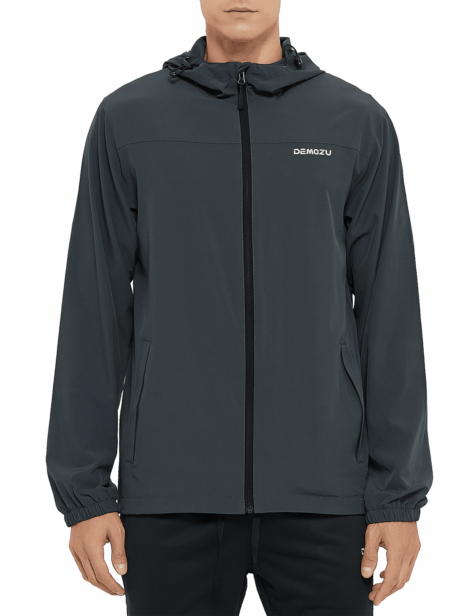 Men's Lightweight Running Windbreaker Jacket Hooded Hiking Jacket - DEMOZU Sports